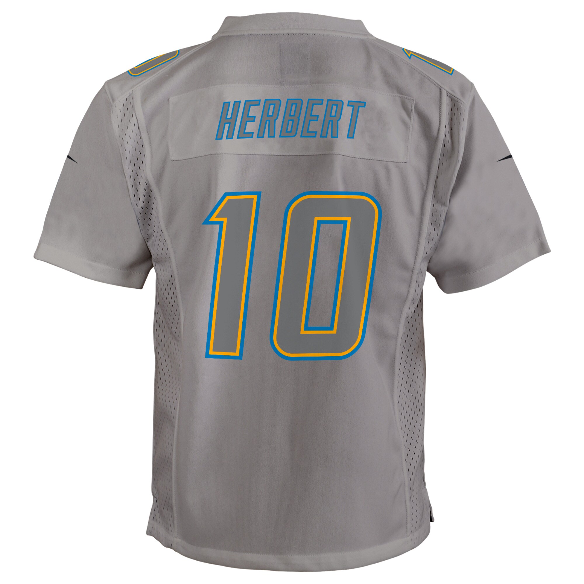 Youth Los Angeles Chargers Justin Herbert Gray Atmosphere Game Jersey JS2204 nicesnker - Image 3