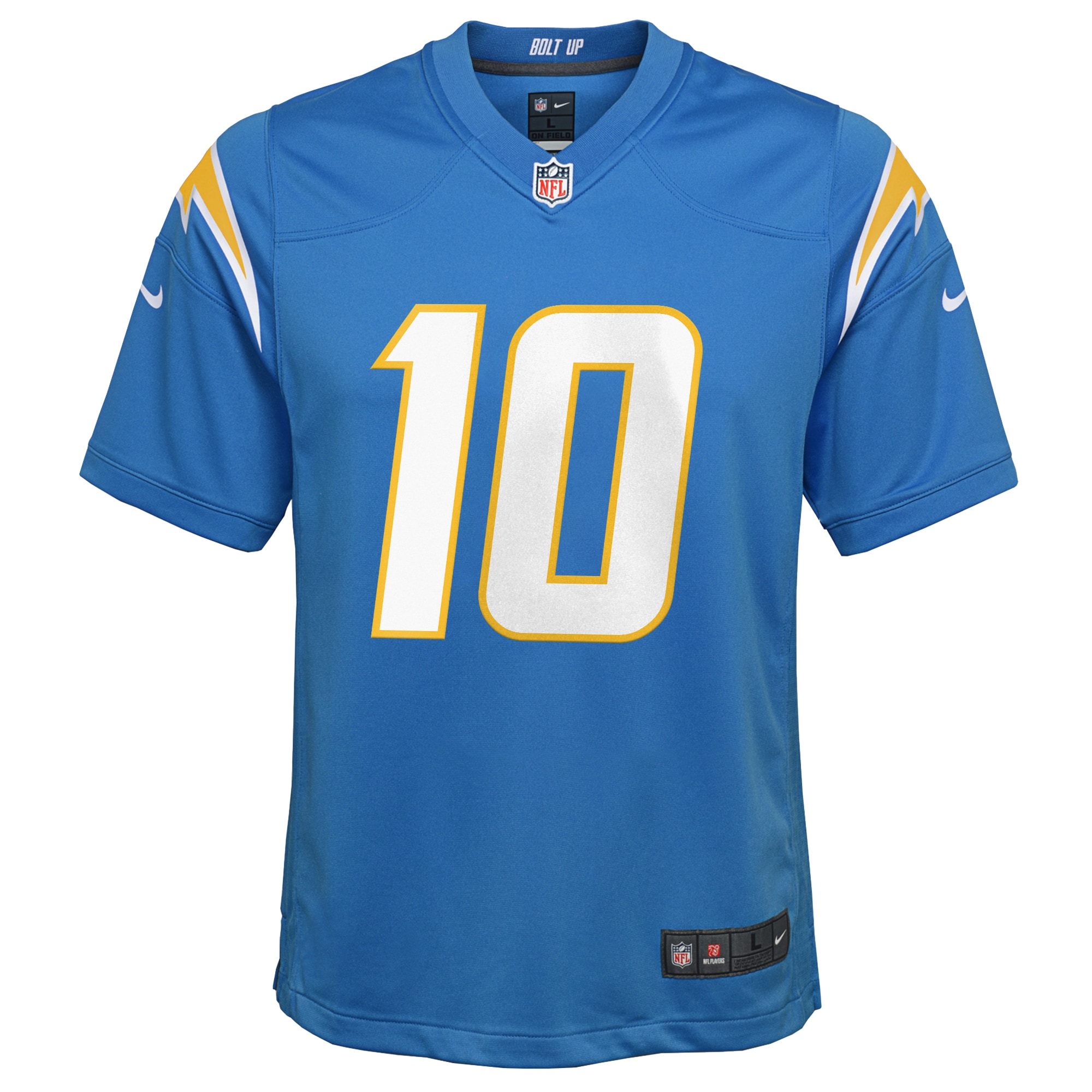 Alternative view of Youth Los Angeles Chargers Justin Herbert Powder Blue Game Jersey JS8875 nicesnker