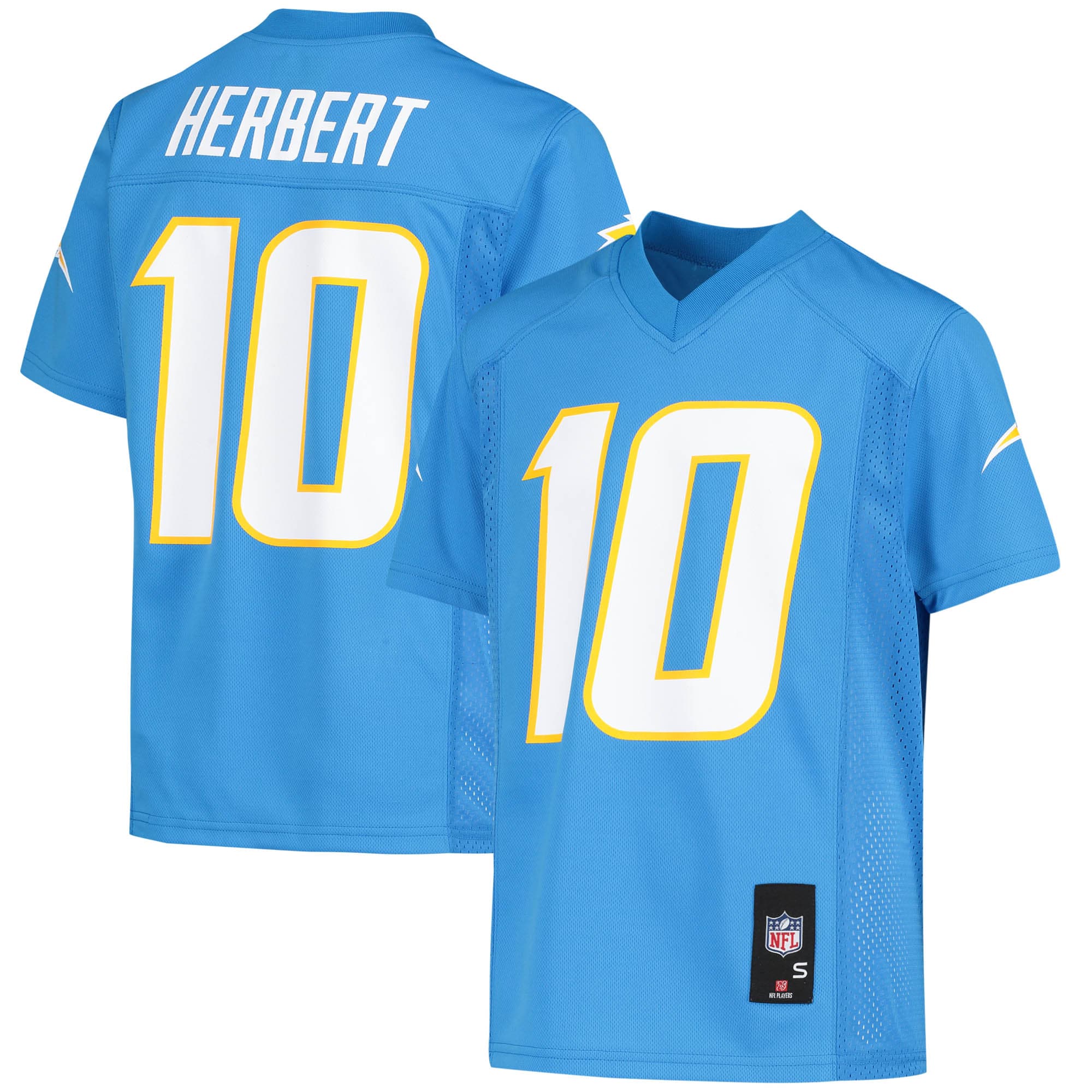 Youth Los Angeles Chargers Justin Herbert Powder Blue Player Jersey JS9267 nicesnker