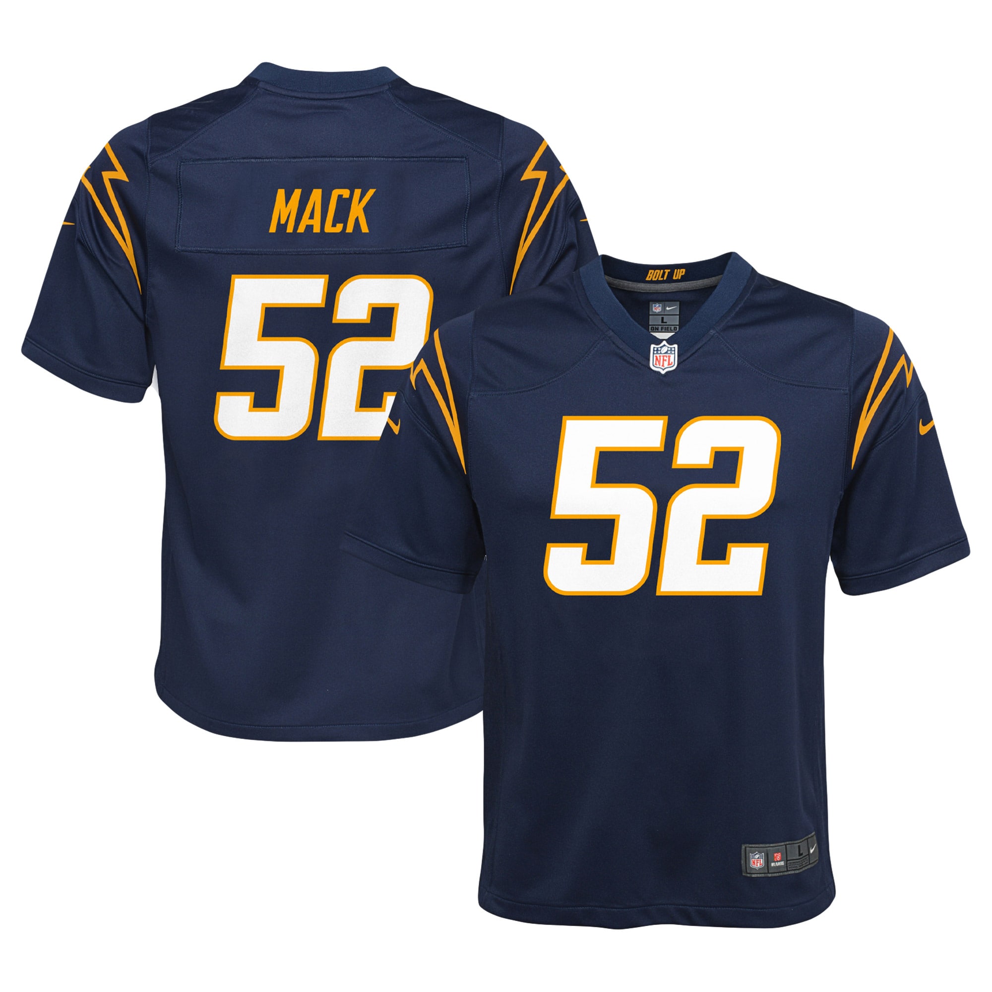 Youth Los Angeles Chargers Khalil Mack Navy Game Jersey JS1994 nicesnker