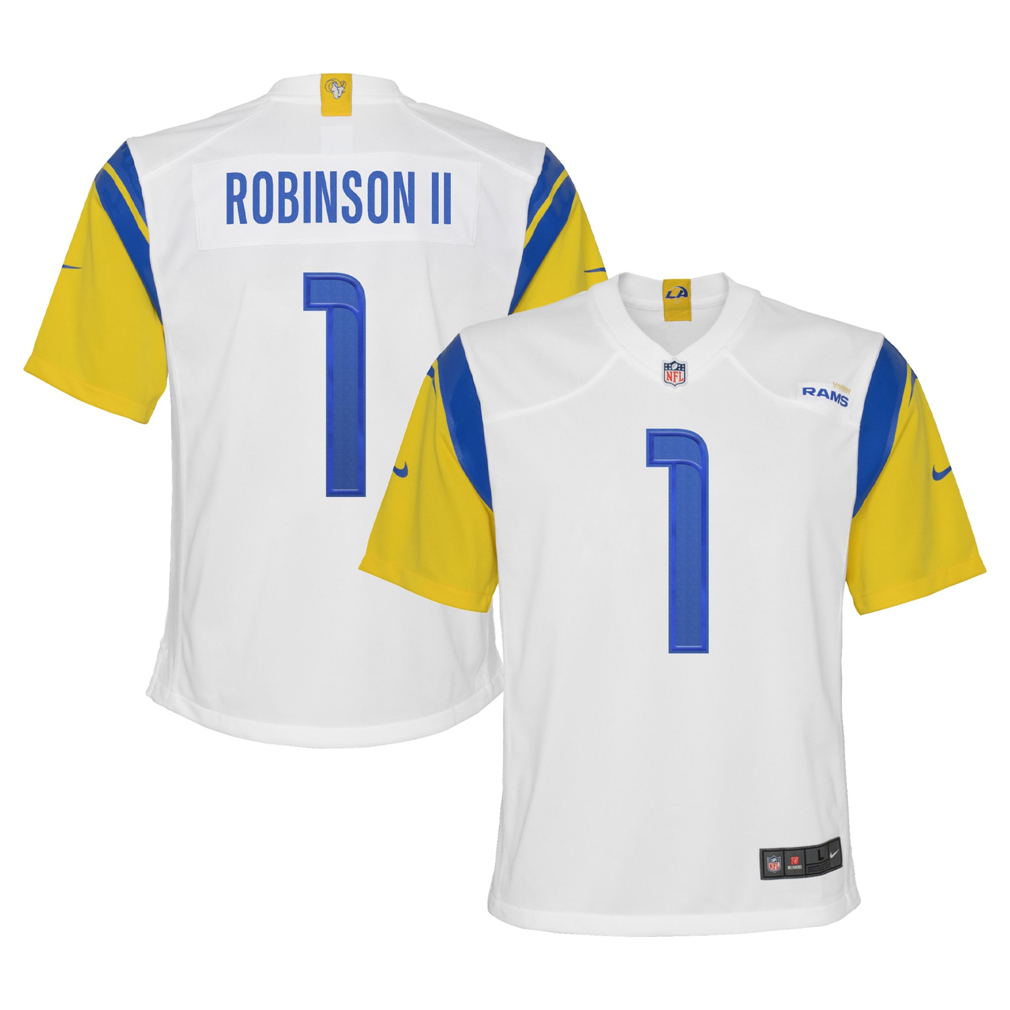 Youth Los Angeles Rams Allen Robinson White Game Jersey JS1255 nicesnker