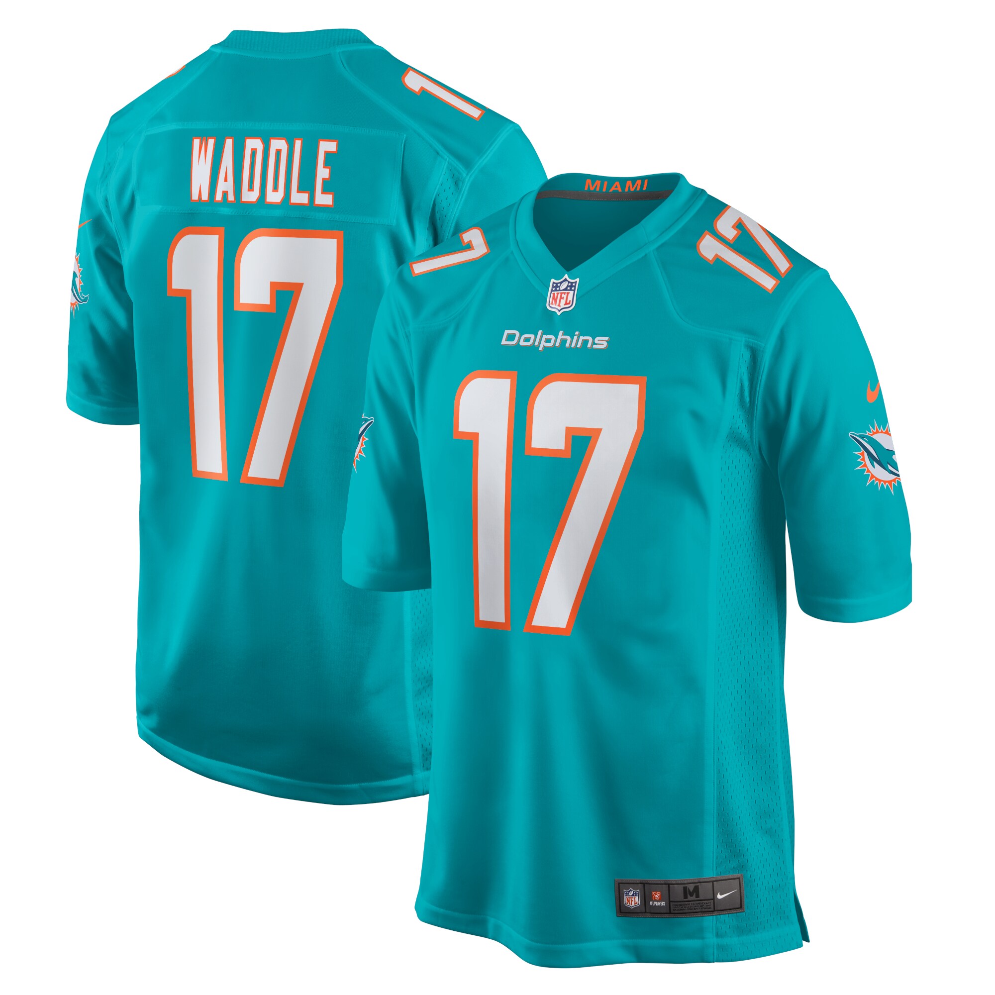Youth Miami Dolphins Jaylen Waddle Aqua Game Jersey JS2866 nicesnker