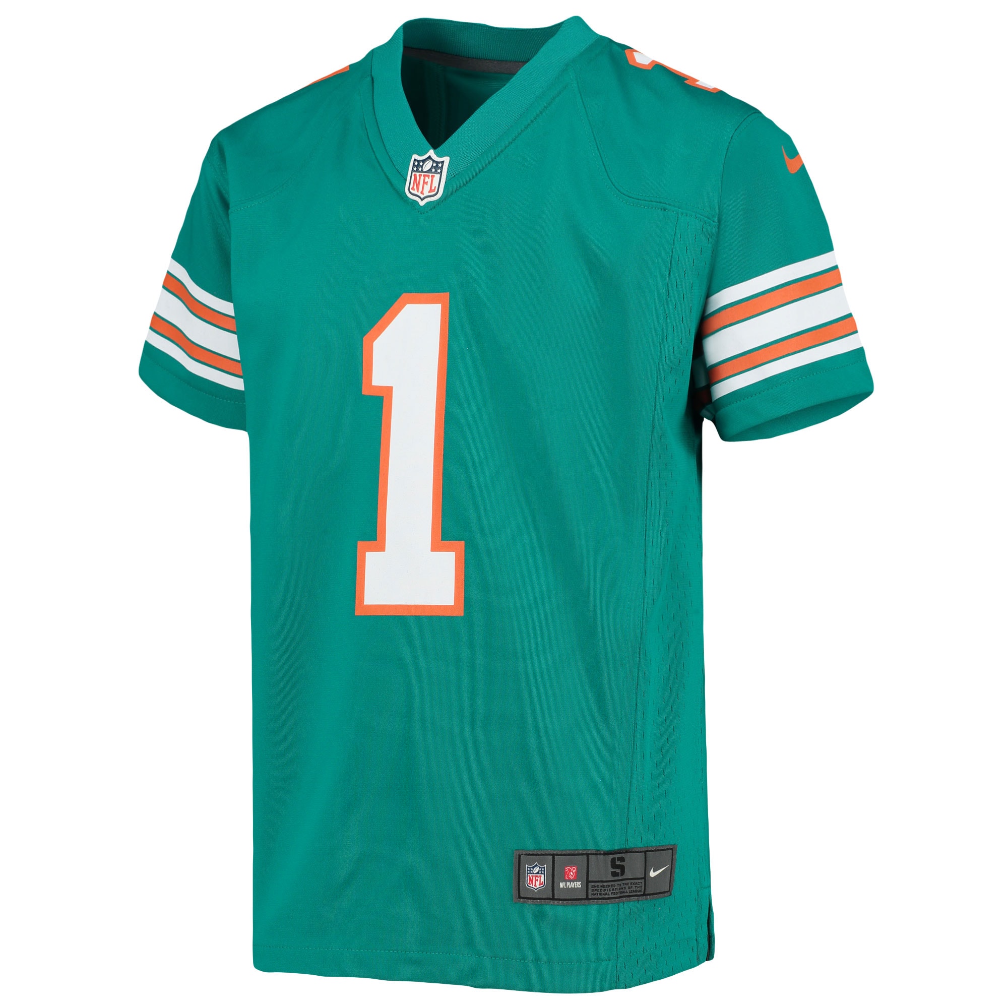 Alternative view of Youth Miami Dolphins Tua Tagovailoa Aqua Game Jersey JS4916 nicesnker
