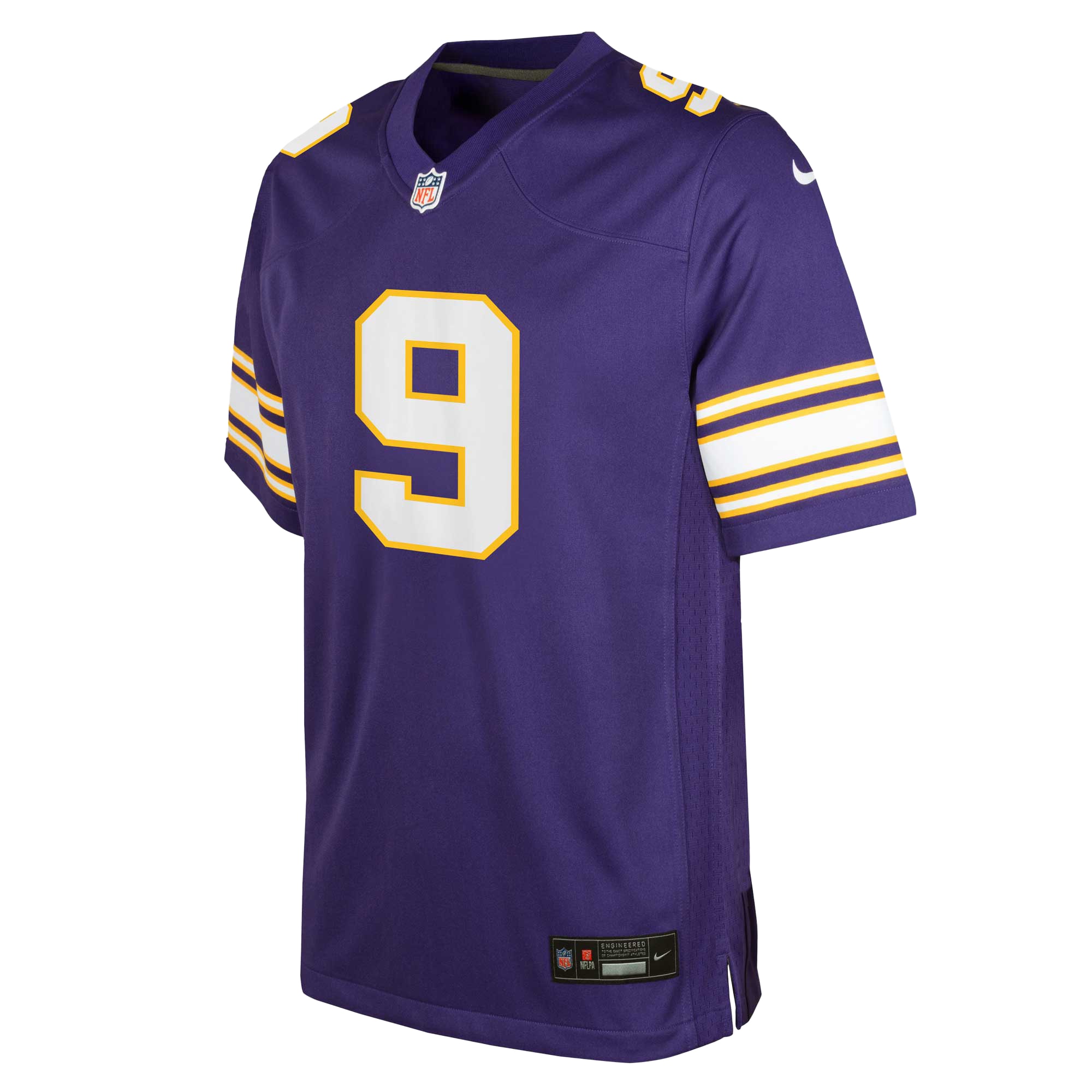 Alternative view of Youth Minnesota Vikings J.J. McCarthy Purple Classic Alternate Player Game Jersey JS7435 nicesnker
