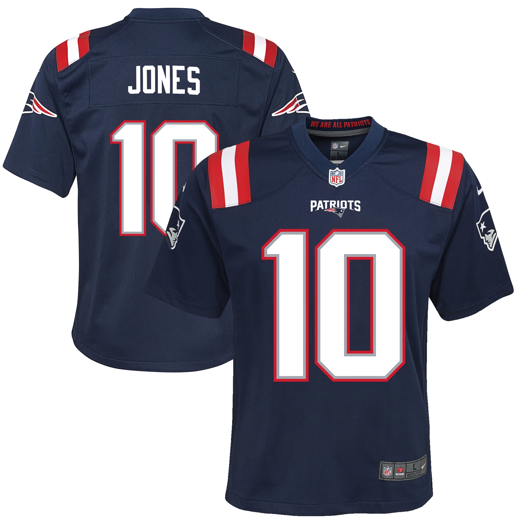 Youth New England Patriots Mac Jones Navy Game Jersey JS3840 nicesnker