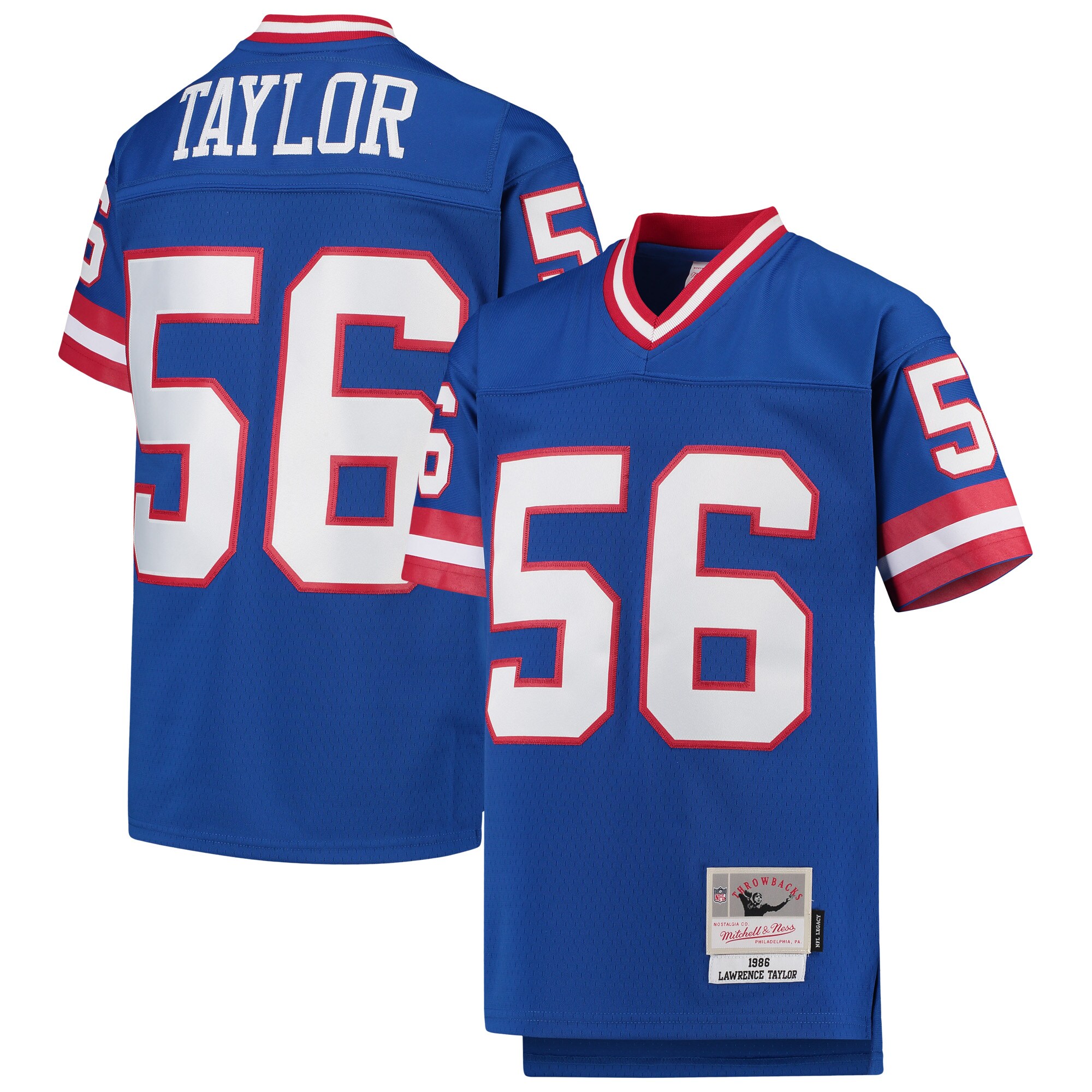 Youth New York Giants Lawrence Taylor Mitchell & Ness Royal 1986 Legacy Retired Player Jersey JS9941 nicesnker