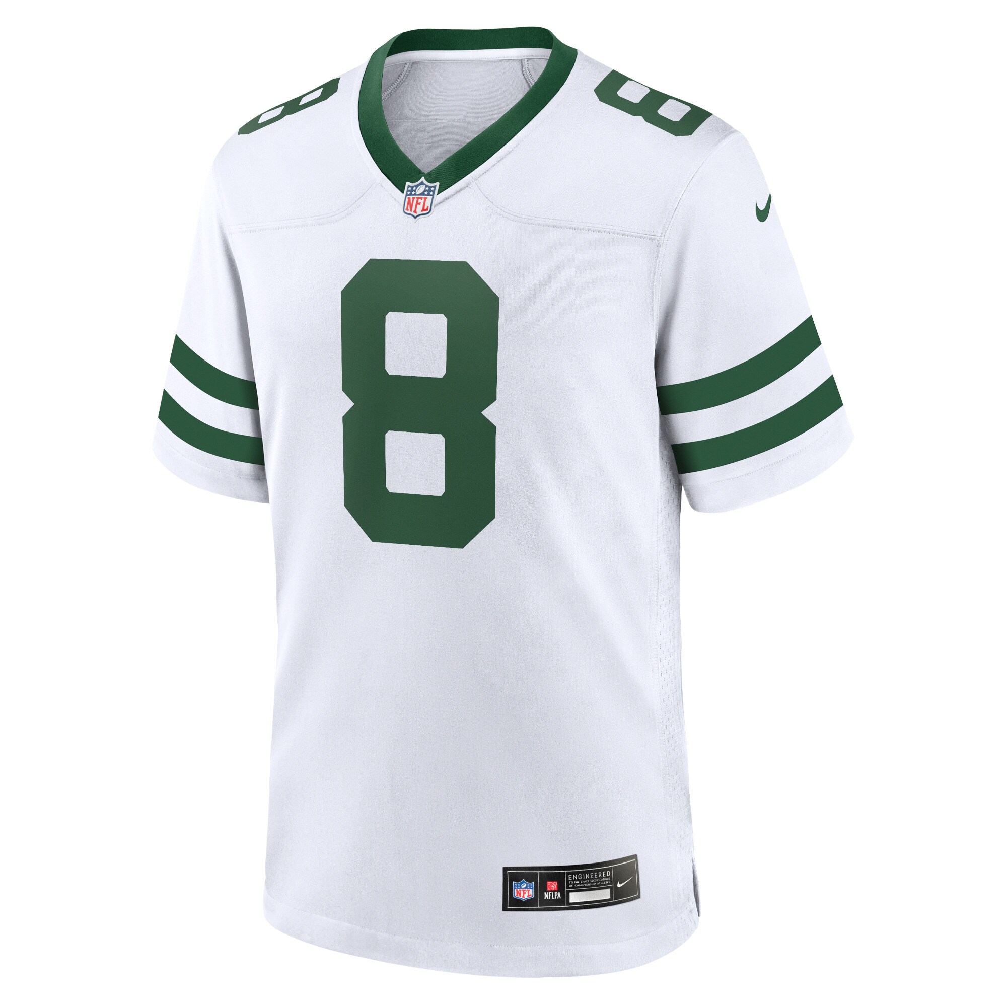 Alternative view of Youth New York Jets Aaron Rodgers Legacy White Game Jersey JS8640 nicesnker