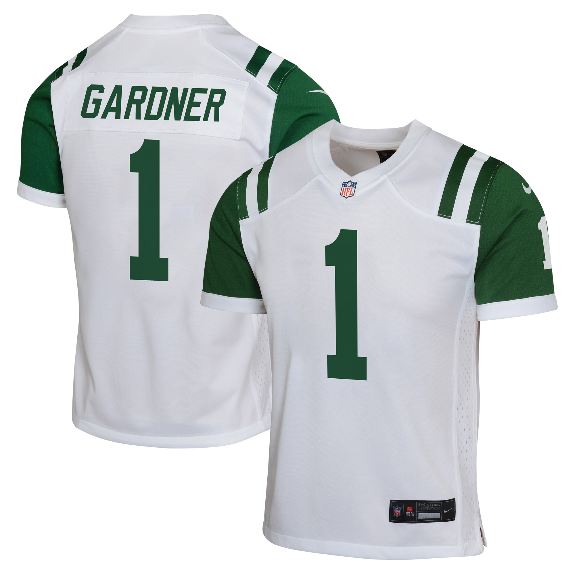 Youth New York Jets Ahmad Sauce Gardner White Classic Alternate Game Jersey JS1892 nicesnker