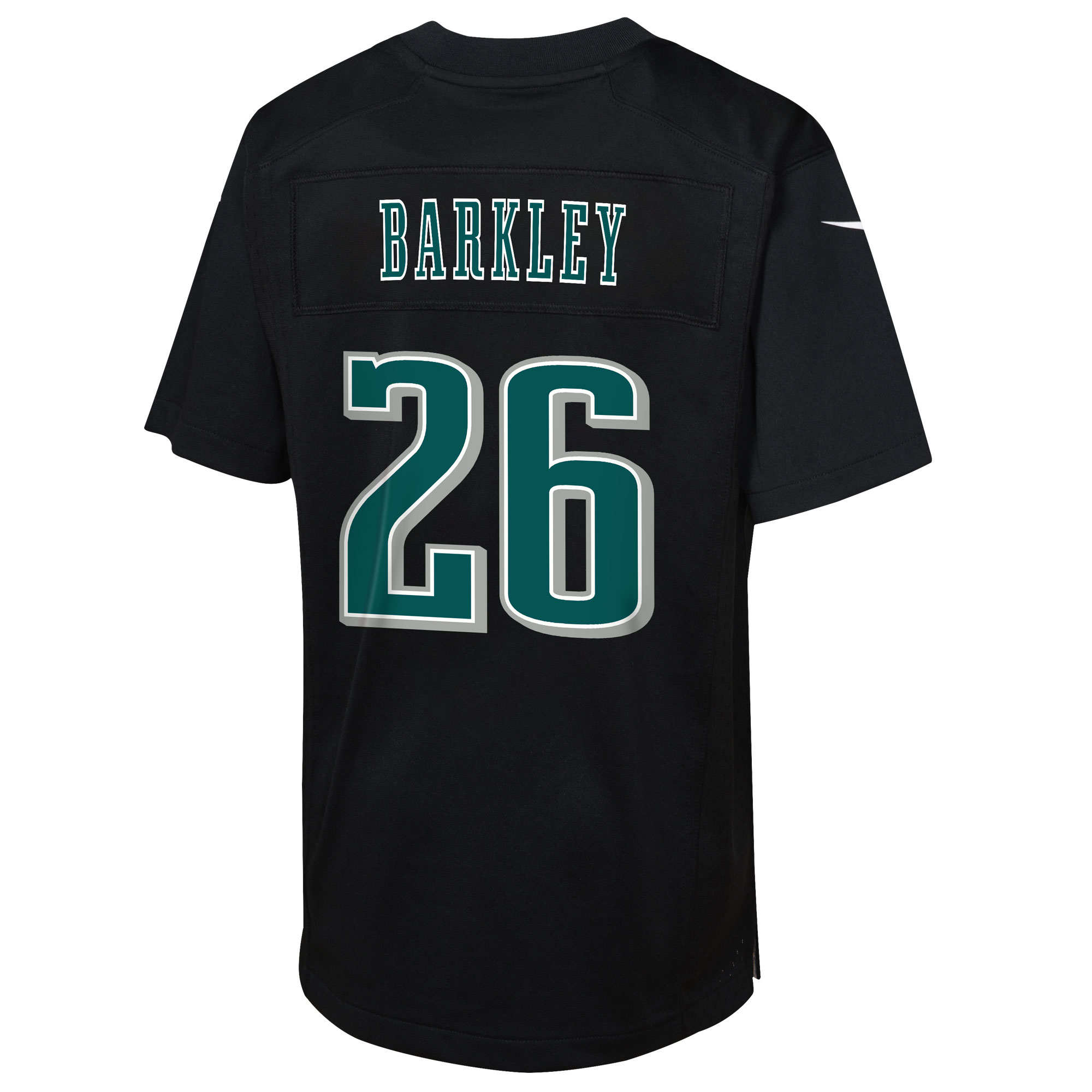 Youth Philadelphia Eagles Saquon Barkley Carbon Black Super Bowl LIX Patch Fashion Game Player Jersey JS3063 nicesnker - Image 3