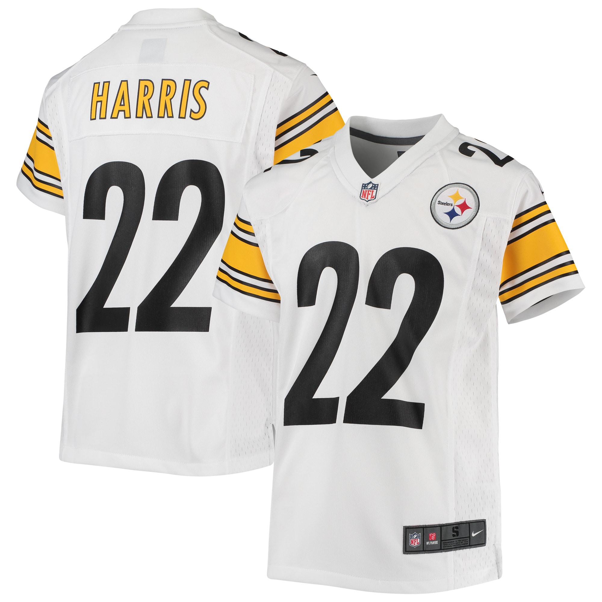 Youth Pittsburgh Steelers Najee Harris White Game Jersey JS8929 nicesnker