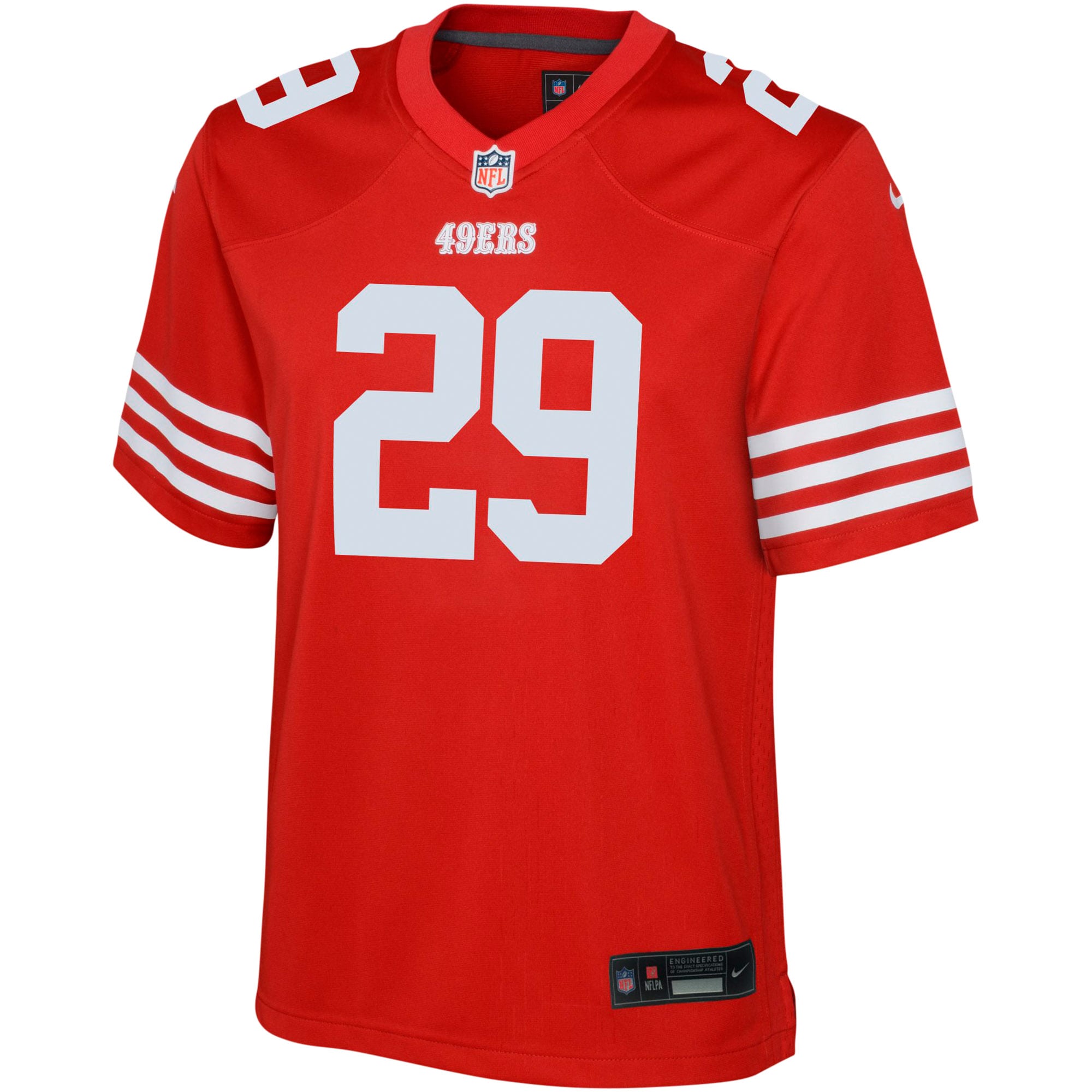 Alternative view of Youth San Francisco 49ers Talanoa Hufanga Scarlet Game Jersey JS5386 nicesnker