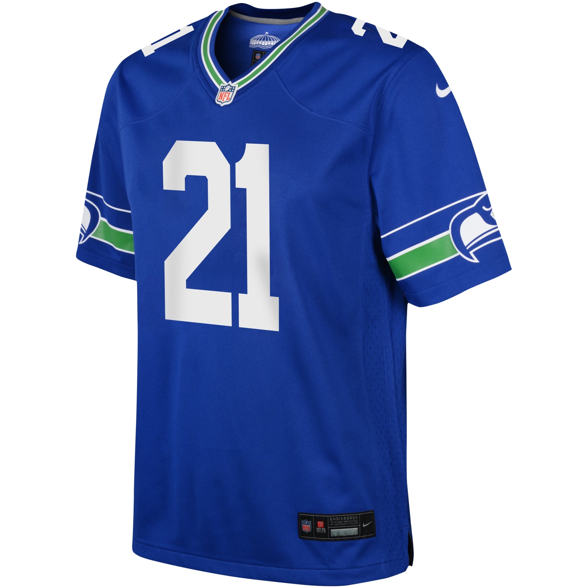 Alternative view of Youth Seattle Seahawks Devon Witherspoon Royal Game Jersey JS6476 nicesnker