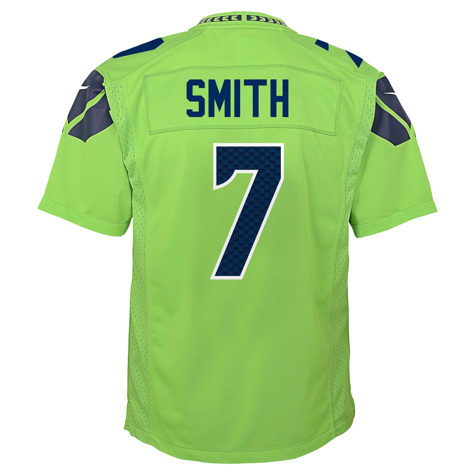 Youth Seattle Seahawks Geno Smith Neon Green Alternate Player Game Jersey JS1746 nicesnker - Image 3