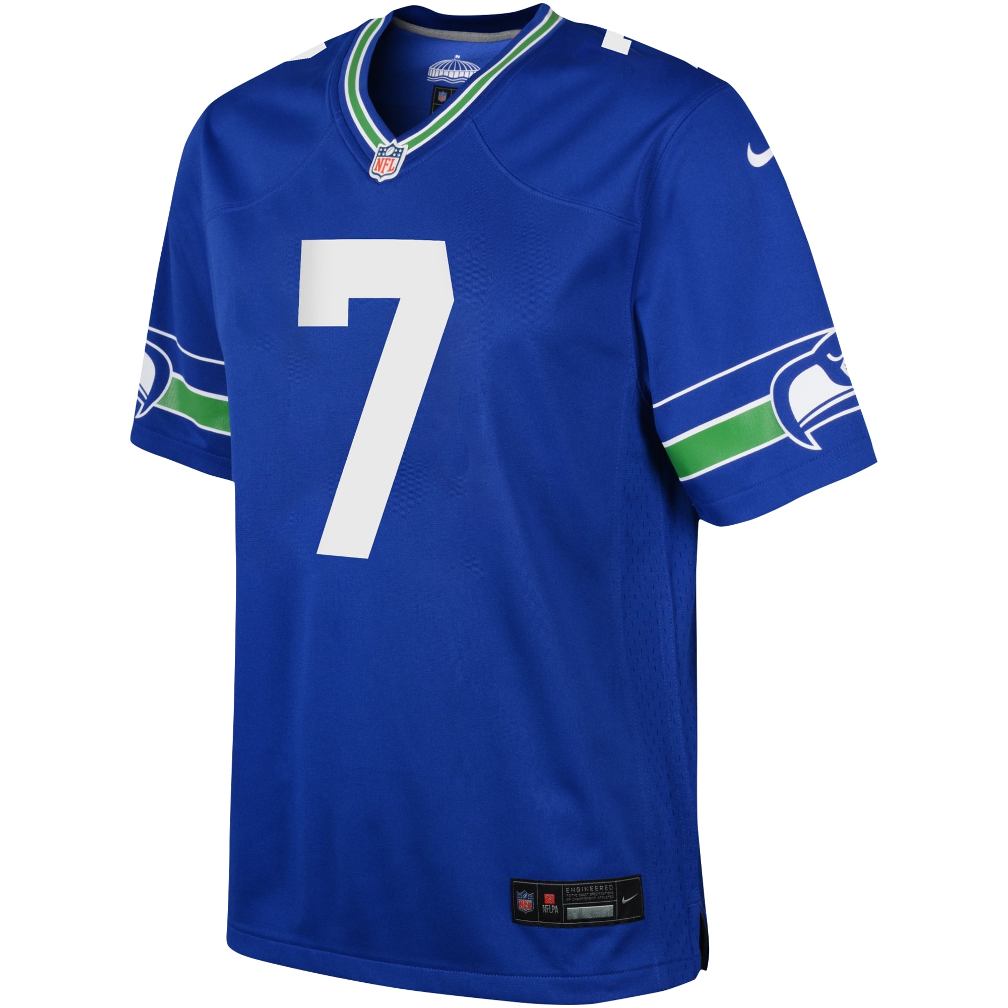 Alternative view of Youth Seattle Seahawks Geno Smith Royal Game Jersey JS6742 nicesnker