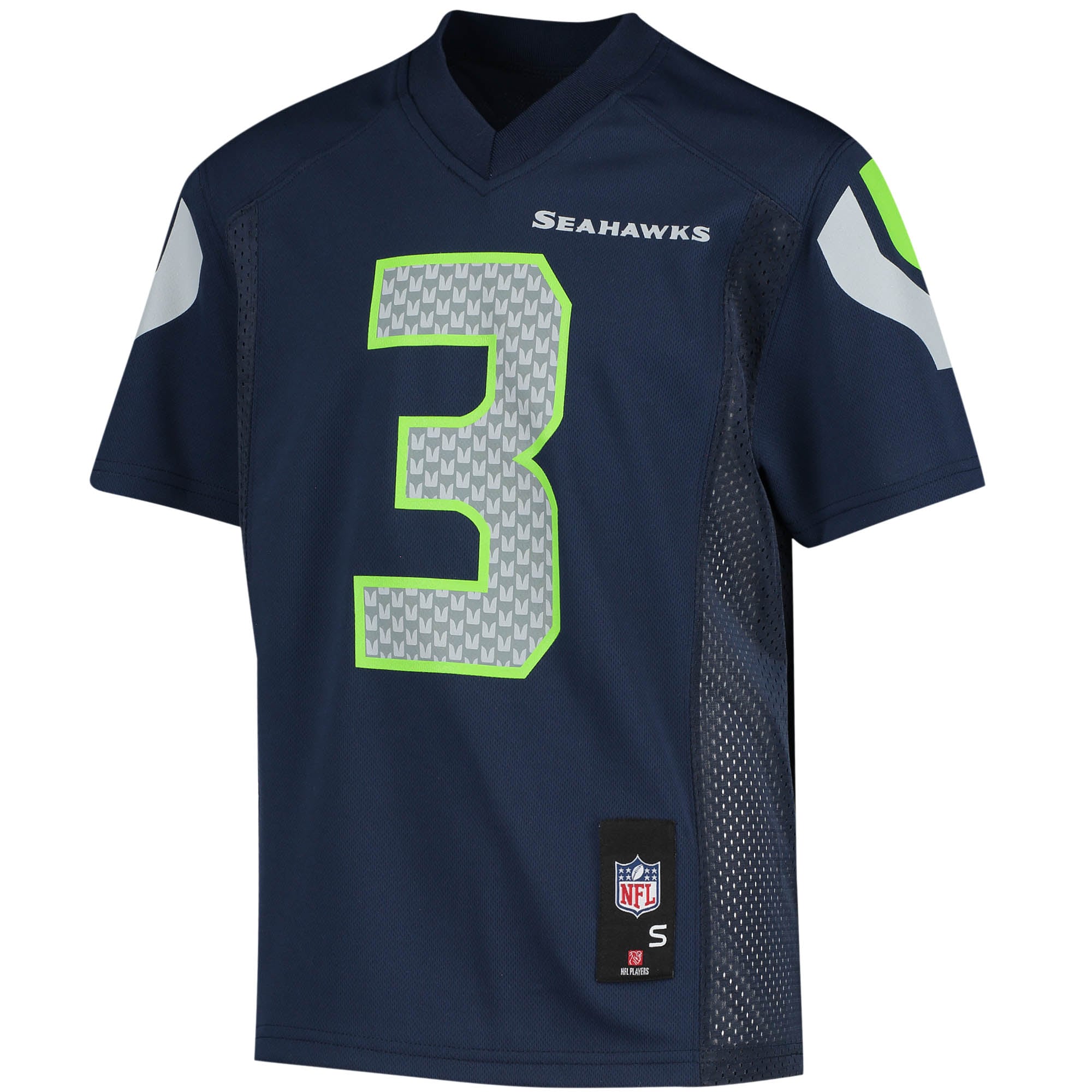 Alternative view of Youth Seattle Seahawks Russell Wilson College Navy Player Jersey JS9925 nicesnker