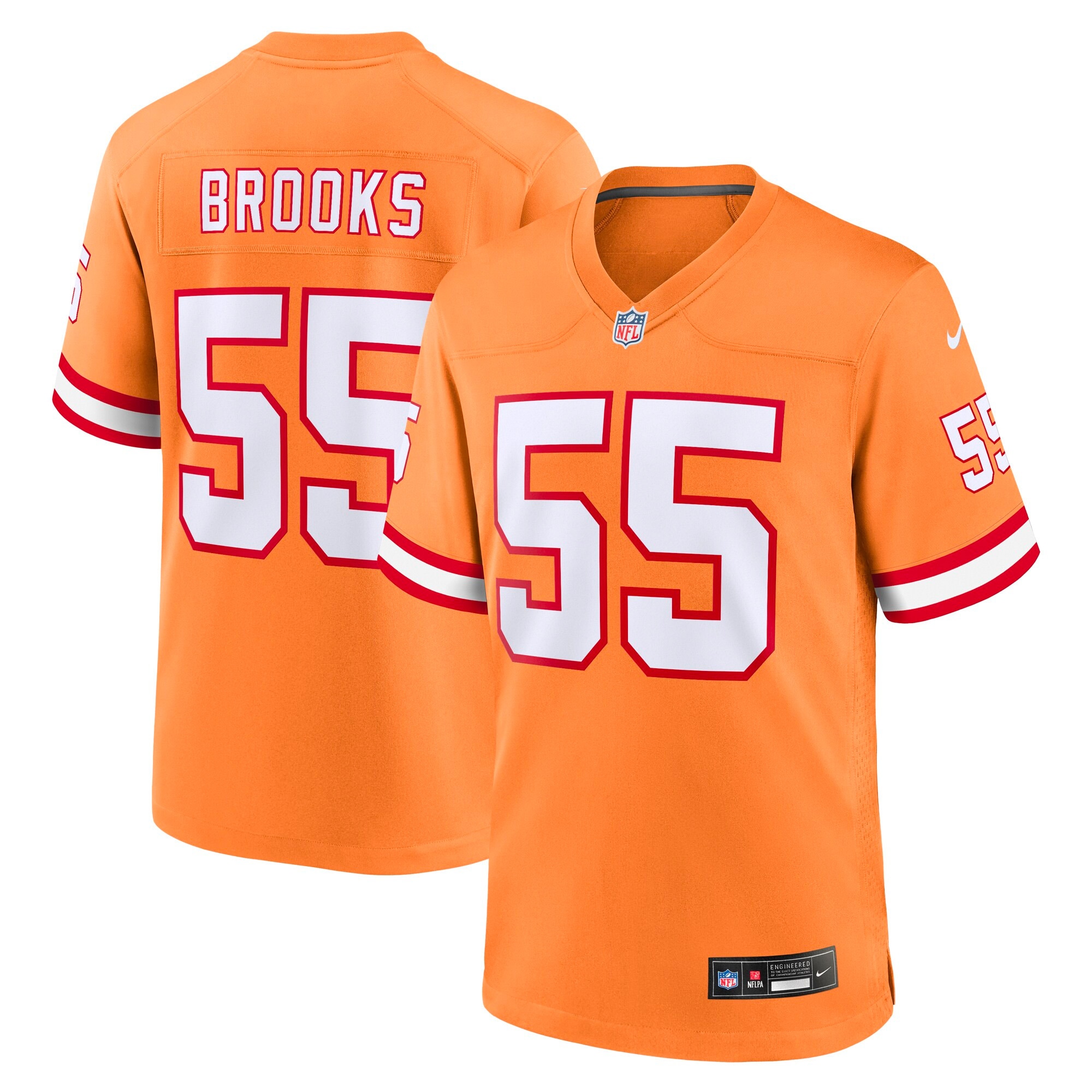 Youth Tampa Bay Buccaneers Derrick Brooks Orange Retired Player Game Jersey JS2058 nicesnker