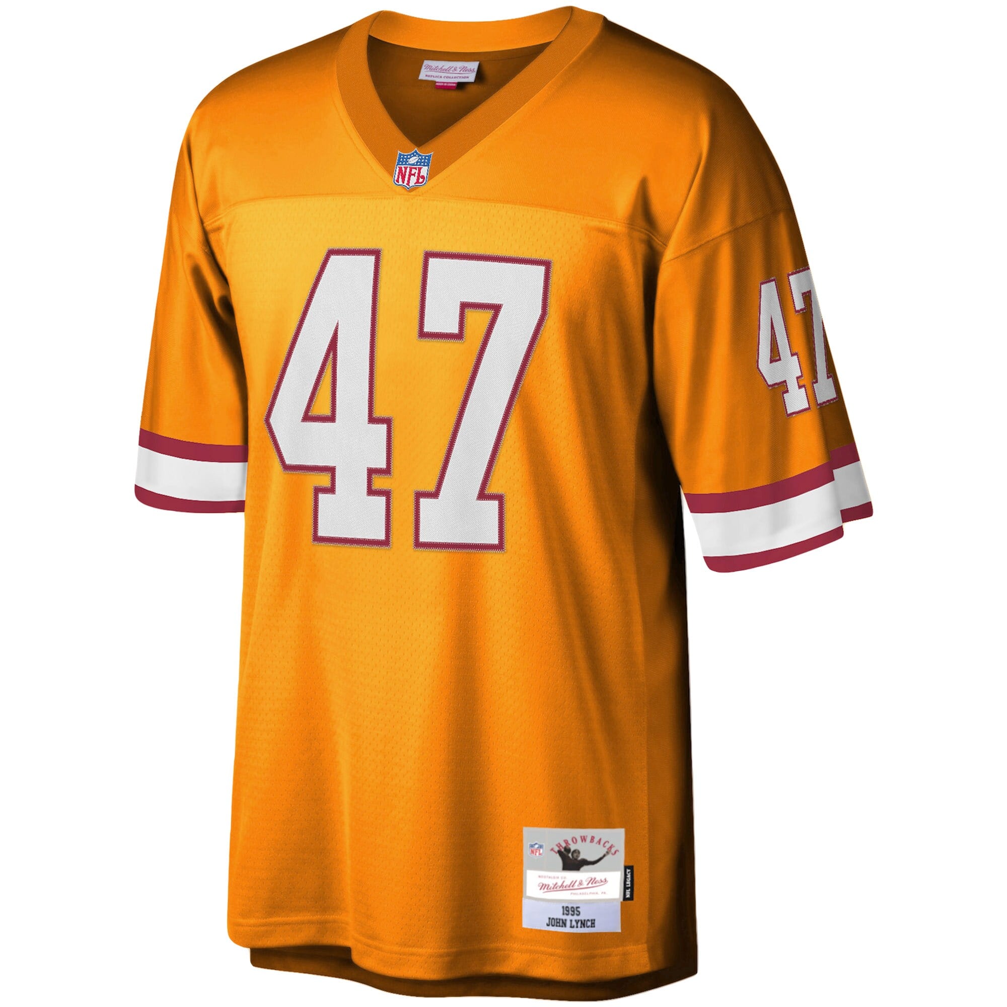 Alternative view of Youth Tampa Bay Buccaneers John Lynch Mitchell & Ness Orange 1995 Retired Player Legacy Jersey JS3192 nicesnker