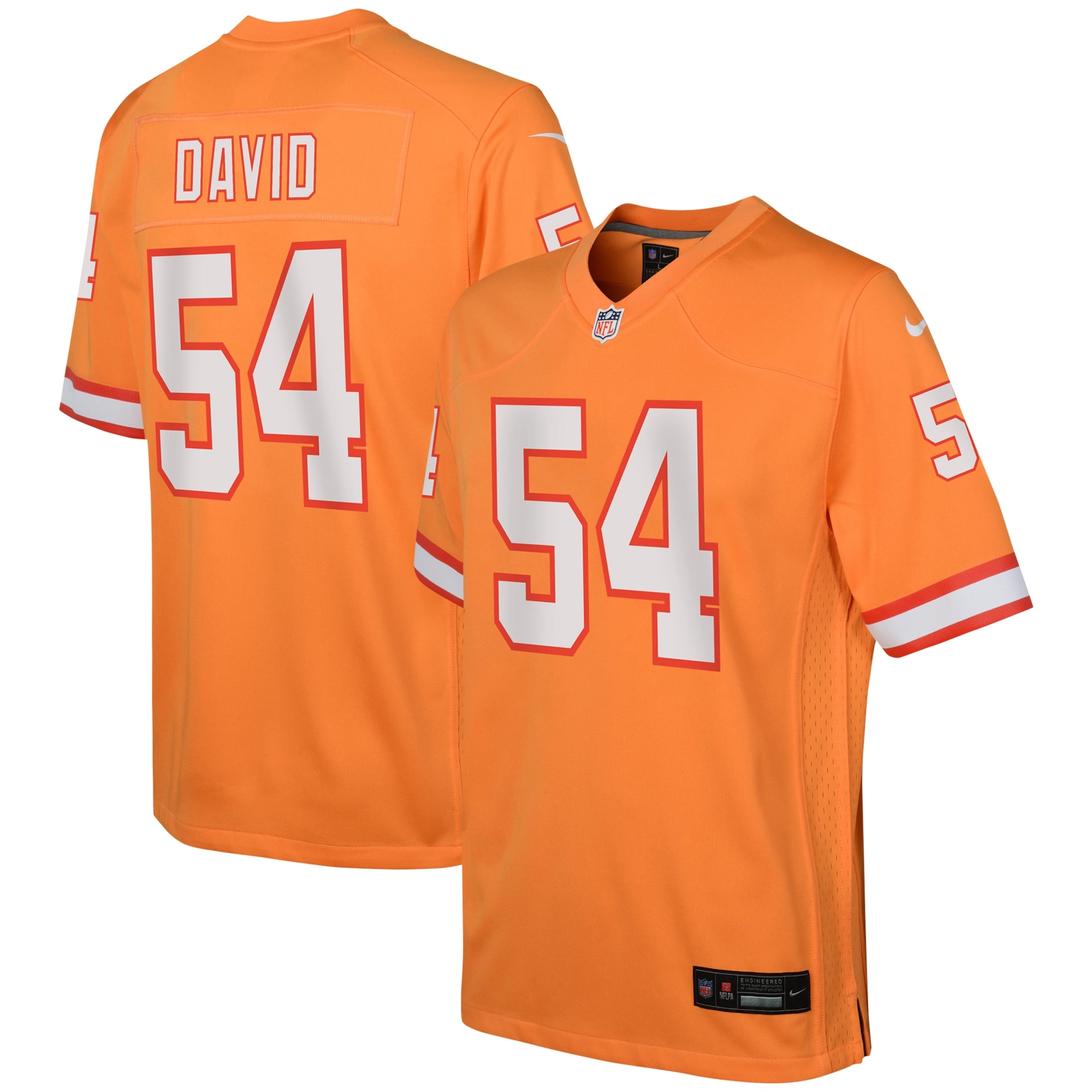Youth Tampa Bay Buccaneers Lavonte David Orange Game Jersey JS9357 nicesnker