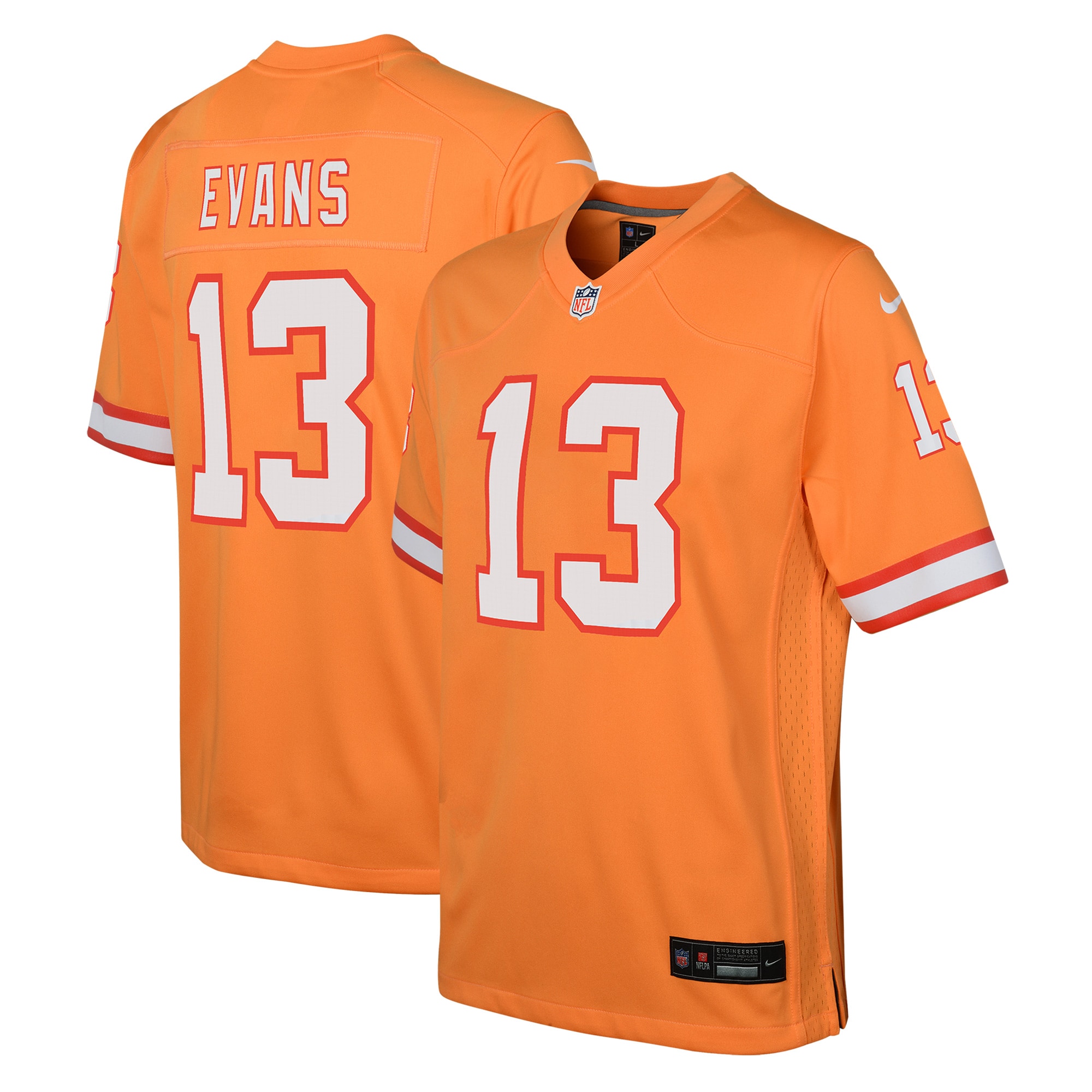 Youth Tampa Bay Buccaneers Mike Evans Orange Game Jersey JS2303 nicesnker
