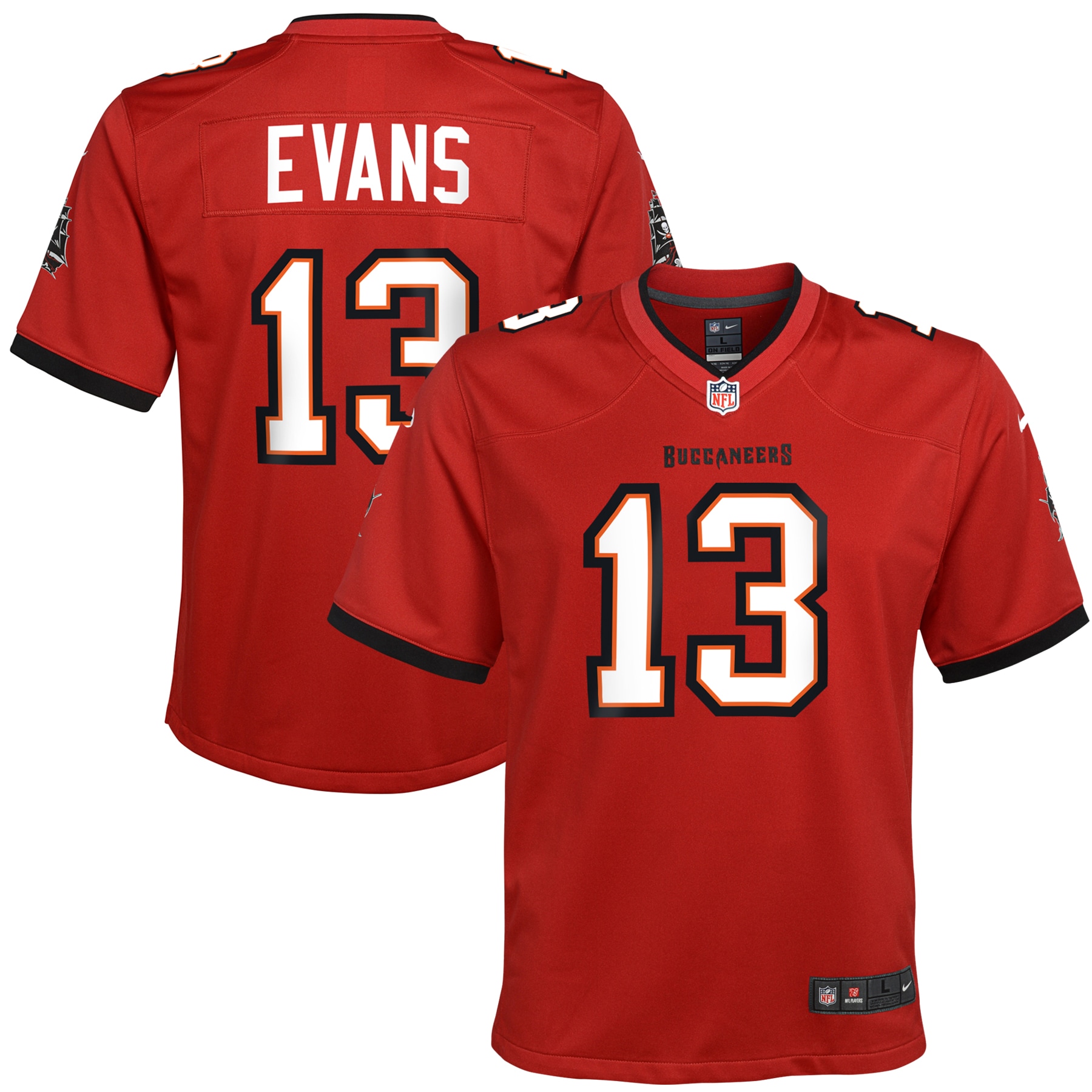 Youth Tampa Bay Buccaneers Mike Evans Red Game Jersey JS6722 nicesnker