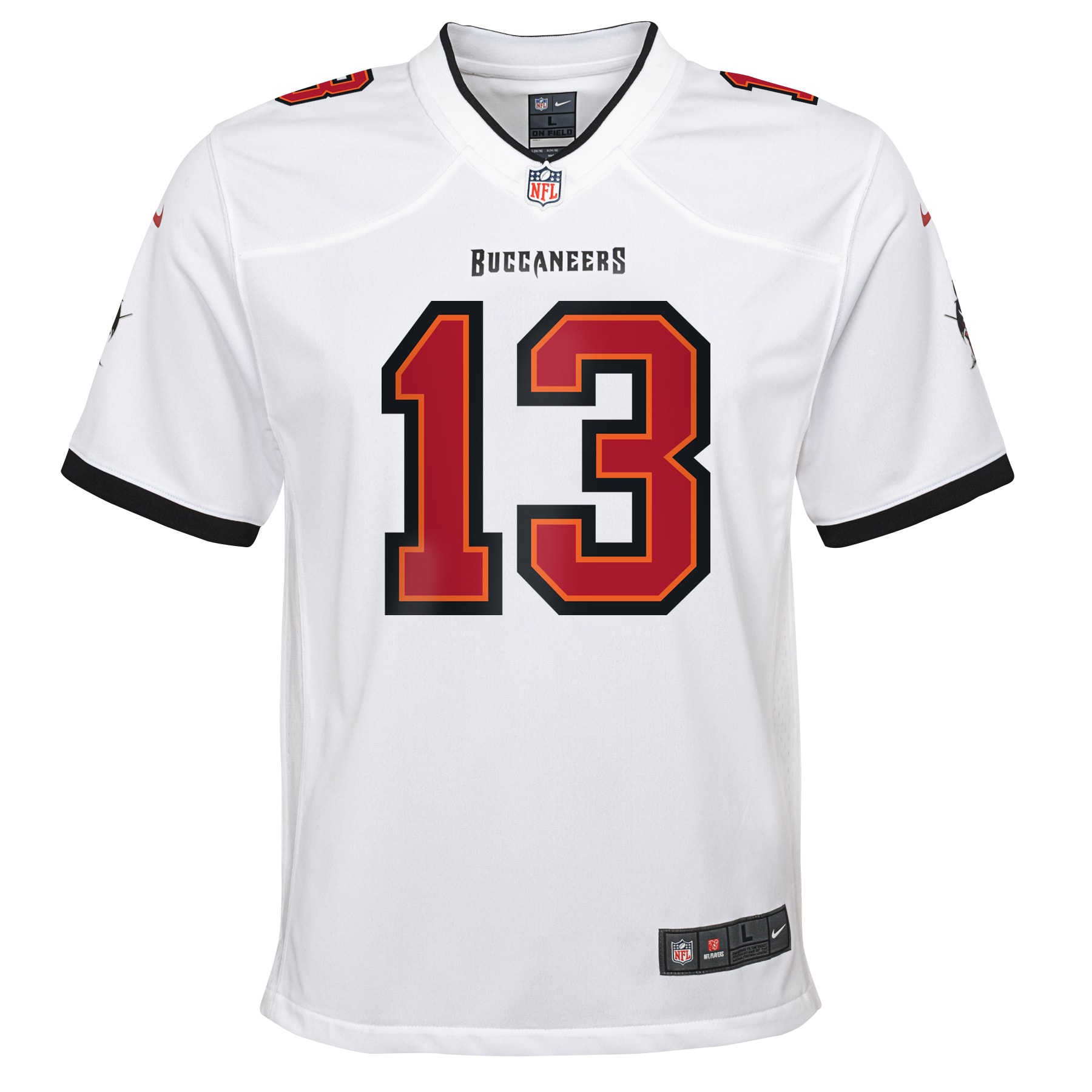 Alternative view of Youth Tampa Bay Buccaneers Mike Evans White Game Jersey JS1518 nicesnker