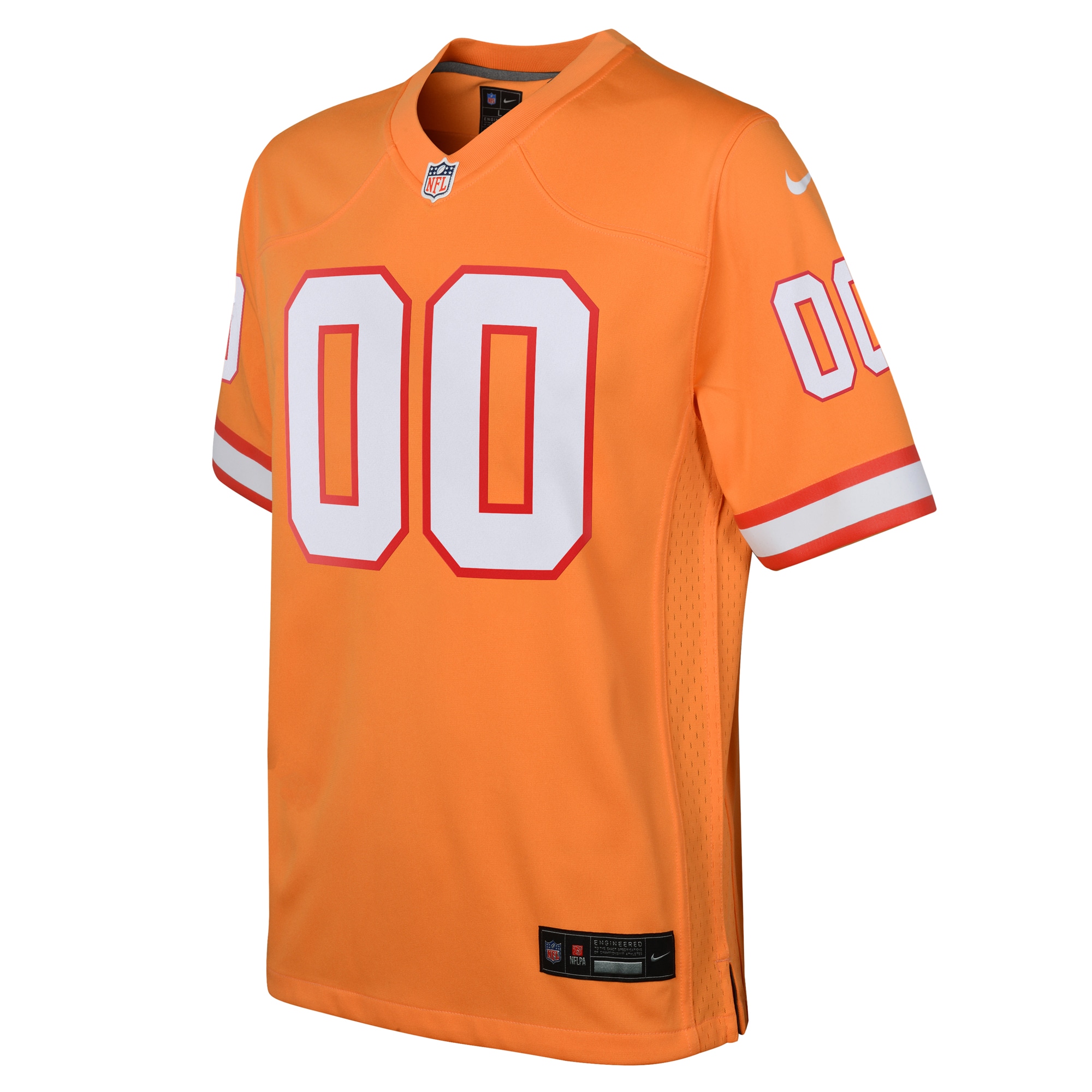 Alternative view of Youth Tampa Bay Buccaneers Orange Custom Throwback Game Jersey JS8066 nicesnker