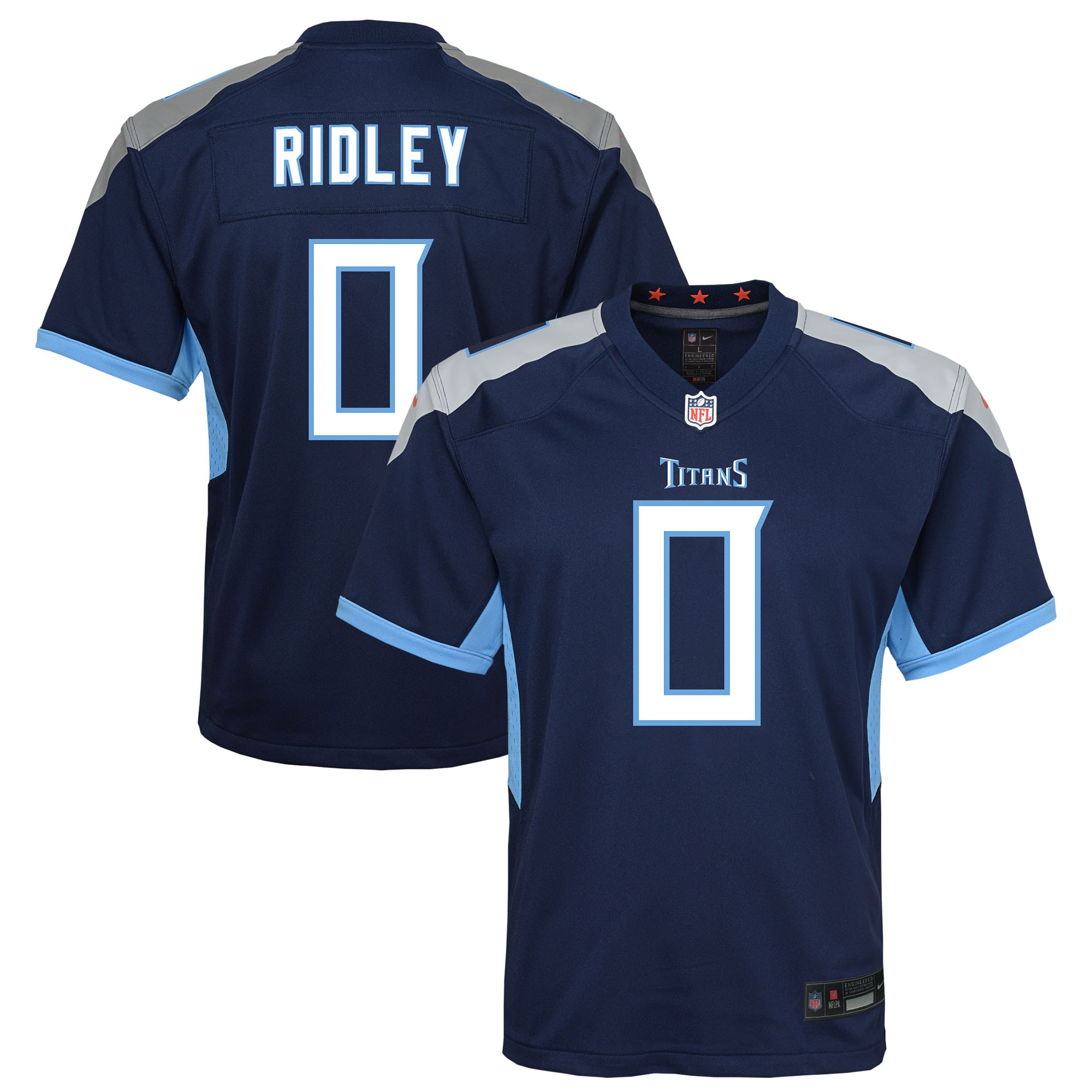 Youth Tennessee Titans Calvin Ridley Navy Team Game Jersey JS3470 nicesnker