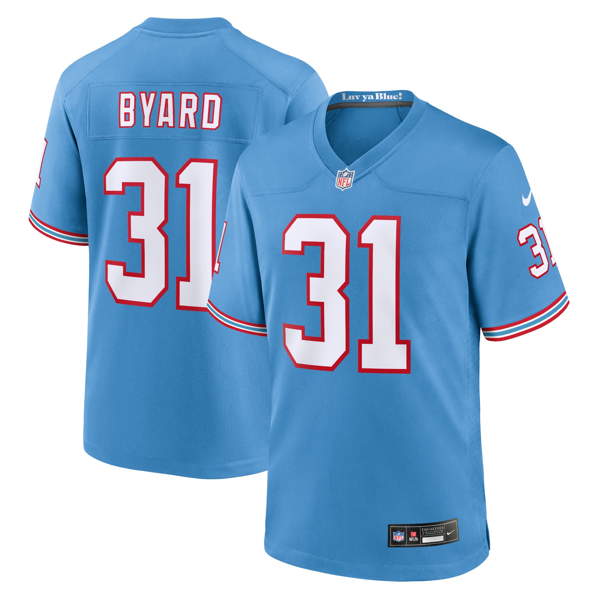 Youth Tennessee Titans Kevin Byard Light Blue Game Jersey JS9402 nicesnker