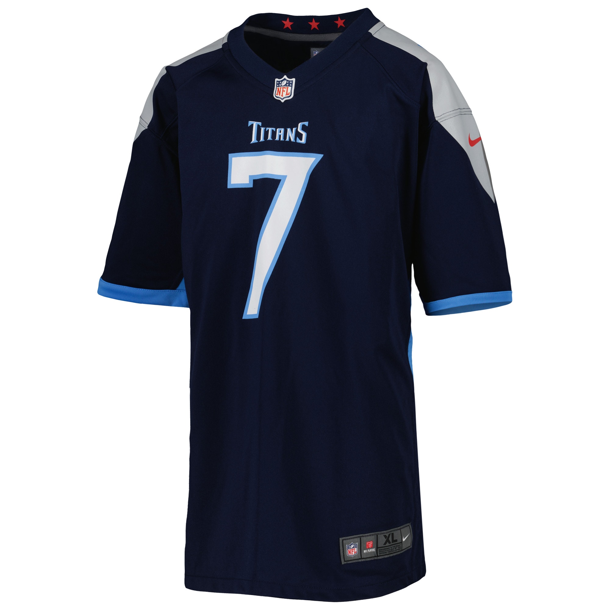 Alternative view of Youth Tennessee Titans Malik Willis Navy Game Jersey JS4999 nicesnker