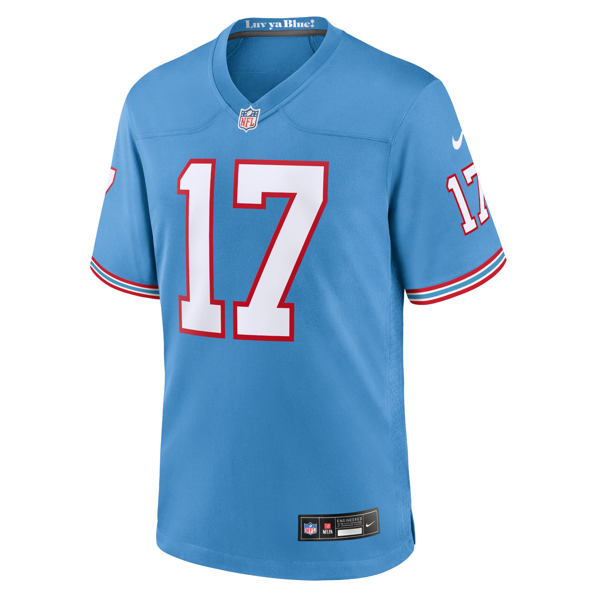 Alternative view of Youth Tennessee Titans Ryan Tannehill Light Blue Game Jersey JS8797 nicesnker
