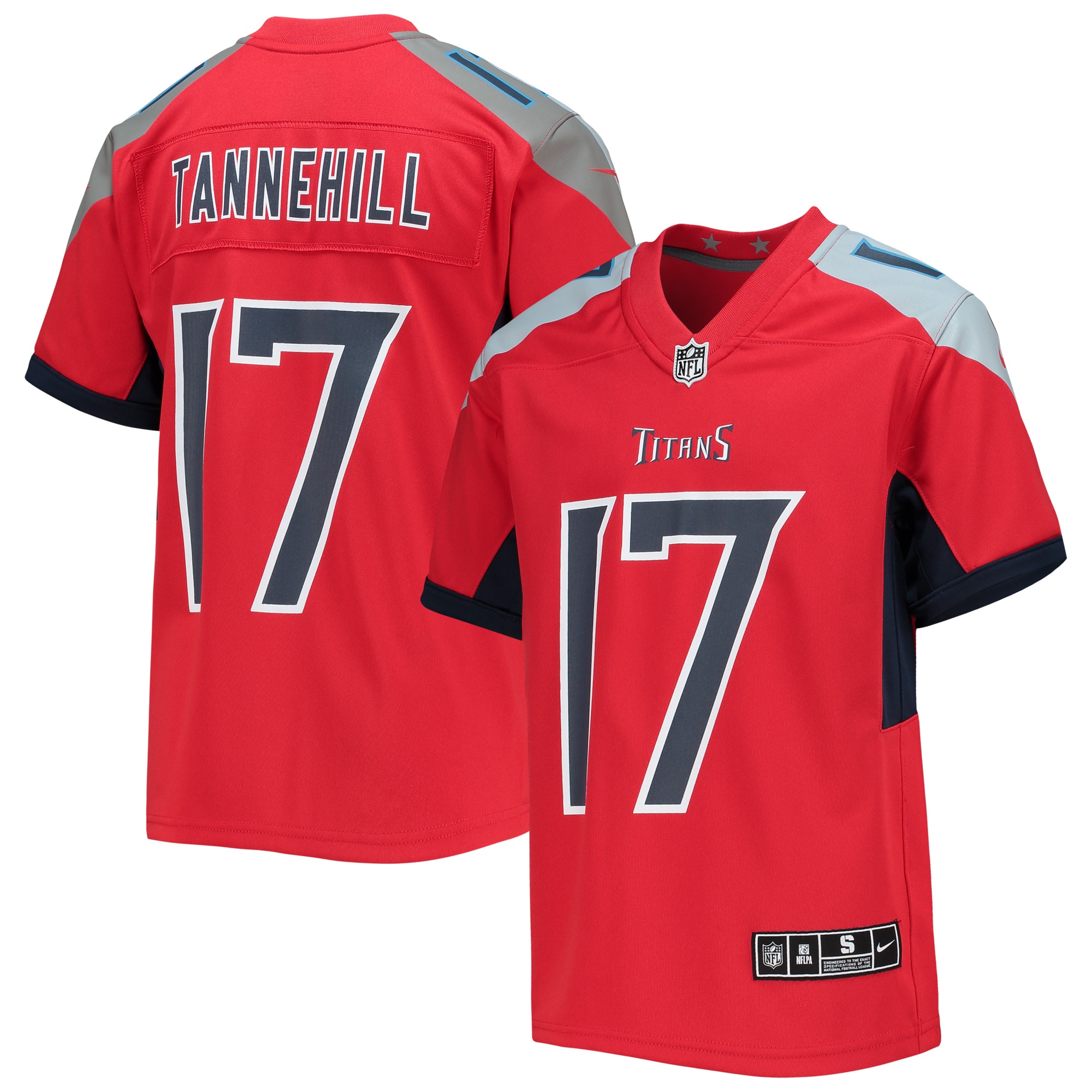 Youth Tennessee Titans Ryan Tannehill Red Inverted Team Game Jersey JS6443 nicesnker