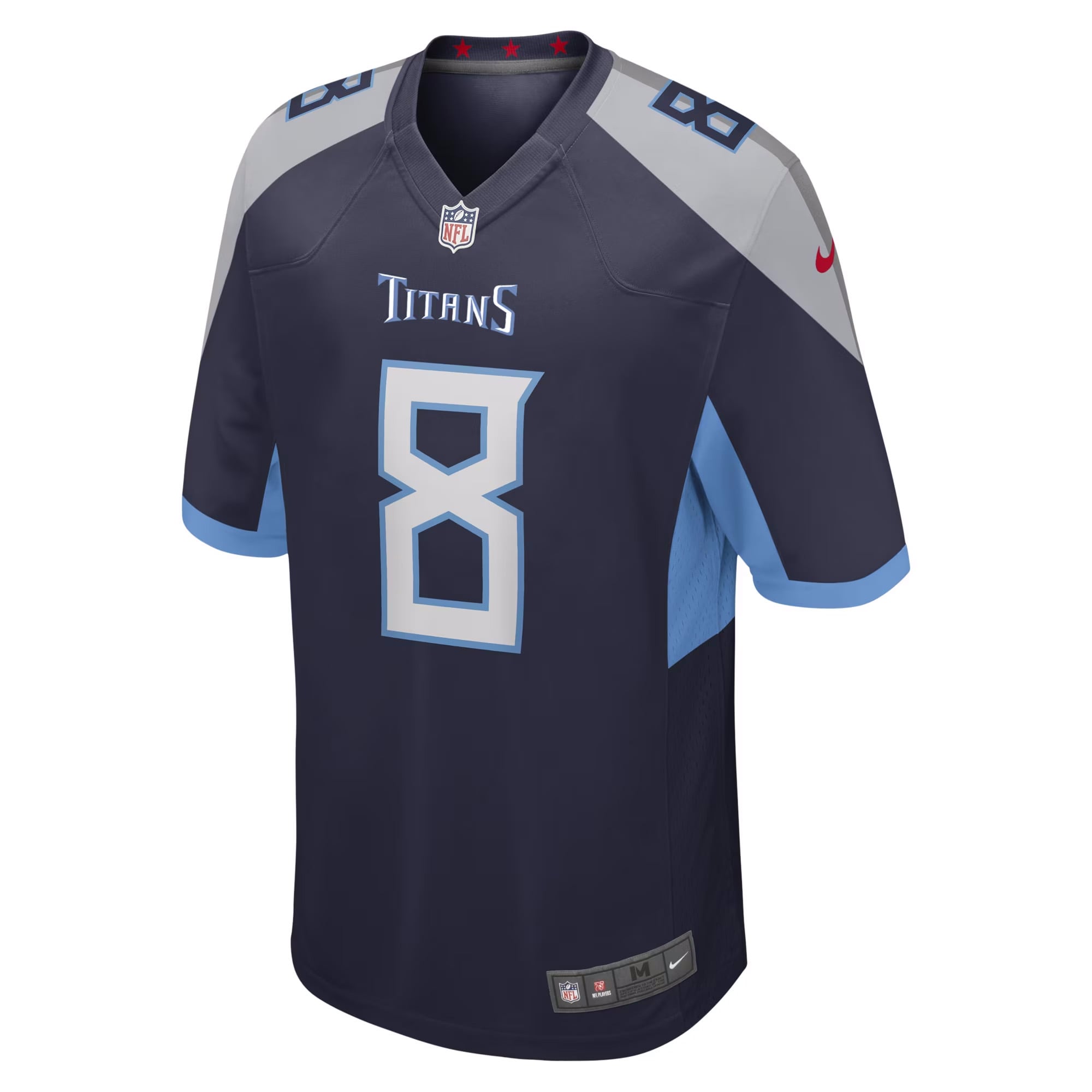 Alternative view of Youth Tennessee Titans Will Levis Navy Game Jersey JS8402 nicesnker
