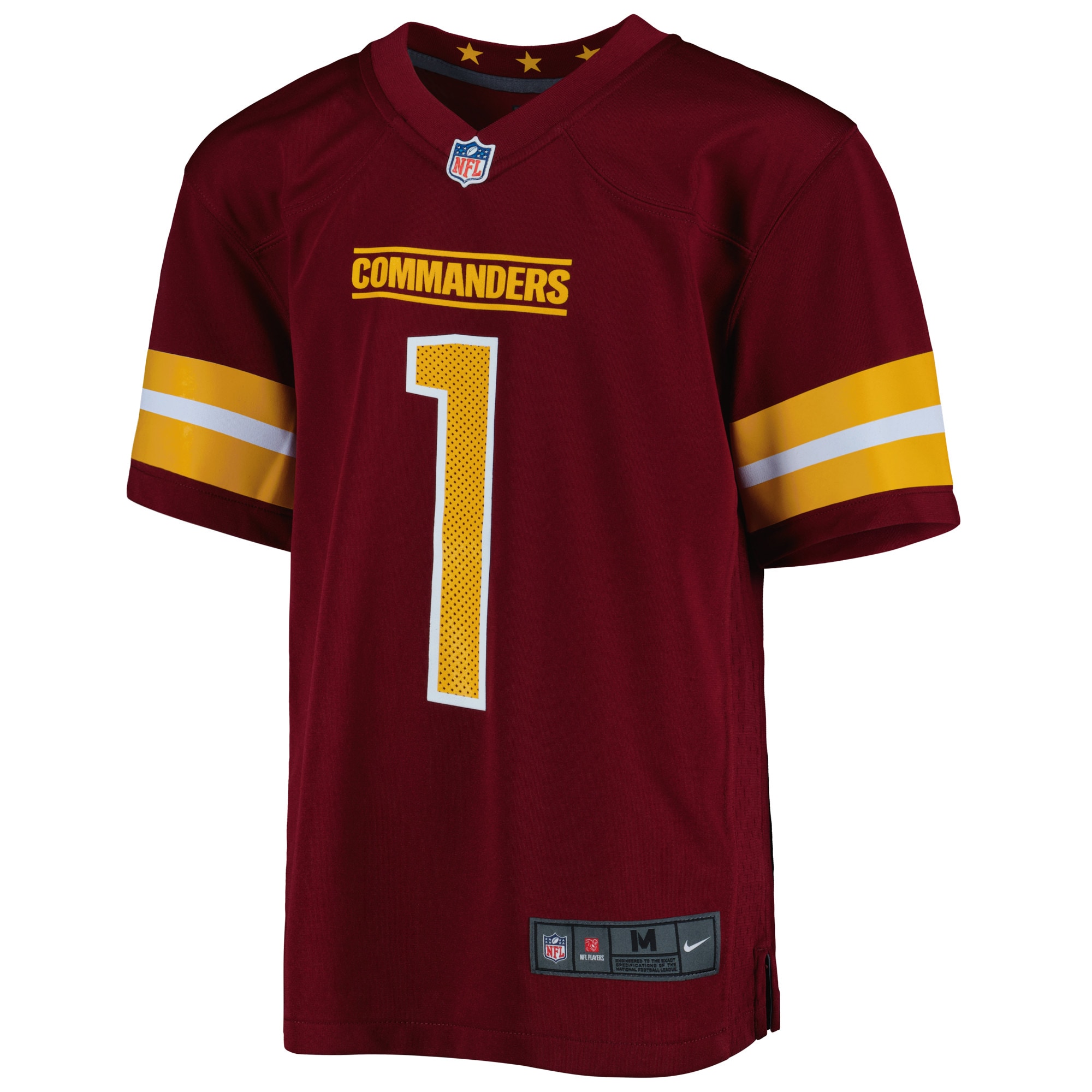 Alternative view of Youth Washington Commanders Jahan Dotson Burgundy Game Jersey JS3494 nicesnker