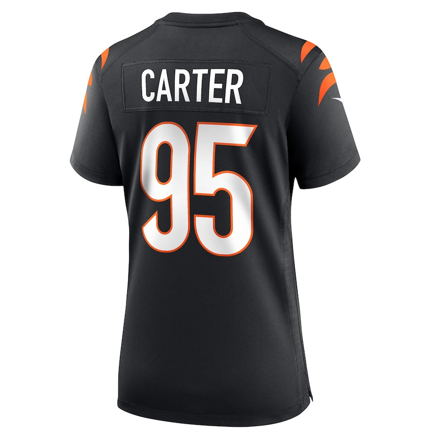 Zach Carter 95 Cincinnati Bengals Women Game Jersey - Black JS2048 nicesnker - Image 3