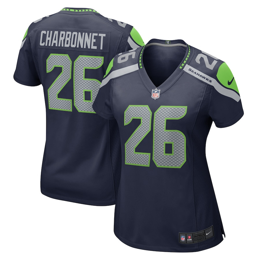 Zach Charbonnet 26 Seattle Seahawks Women Game Jersey - College Navy JS3716 nicesnker