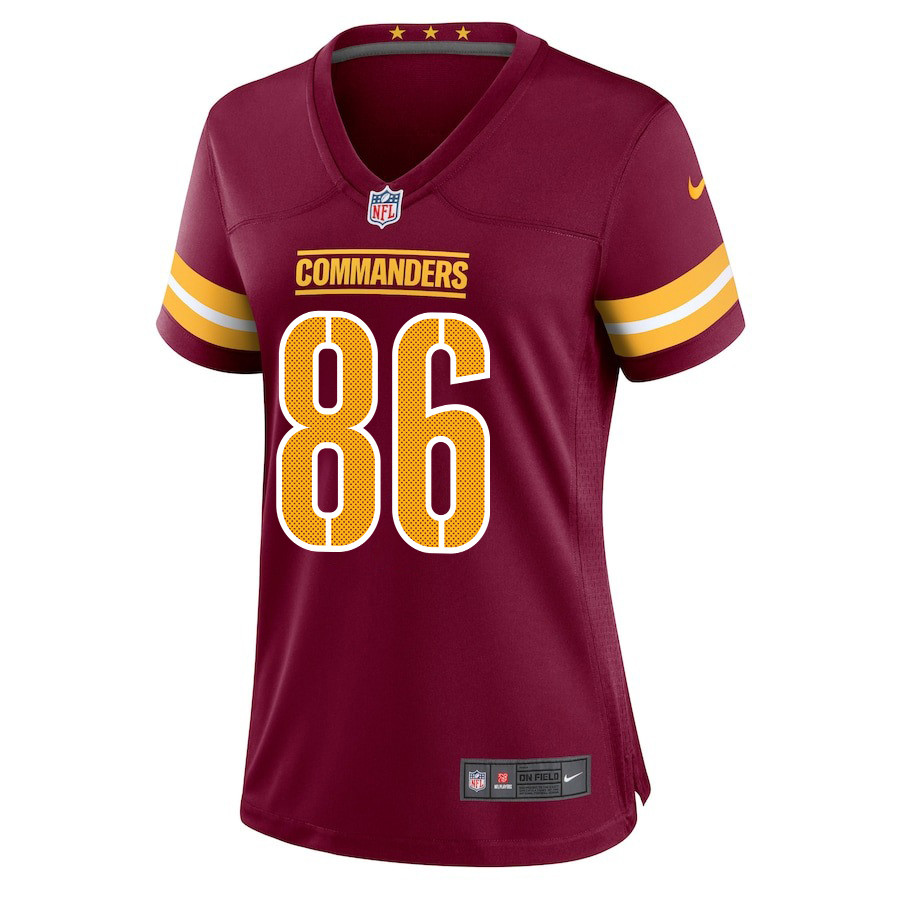 Alternative view of Zach Ertz 86 Washington Commanders Game Women Jersey - Burgundy JS6175 nicesnker