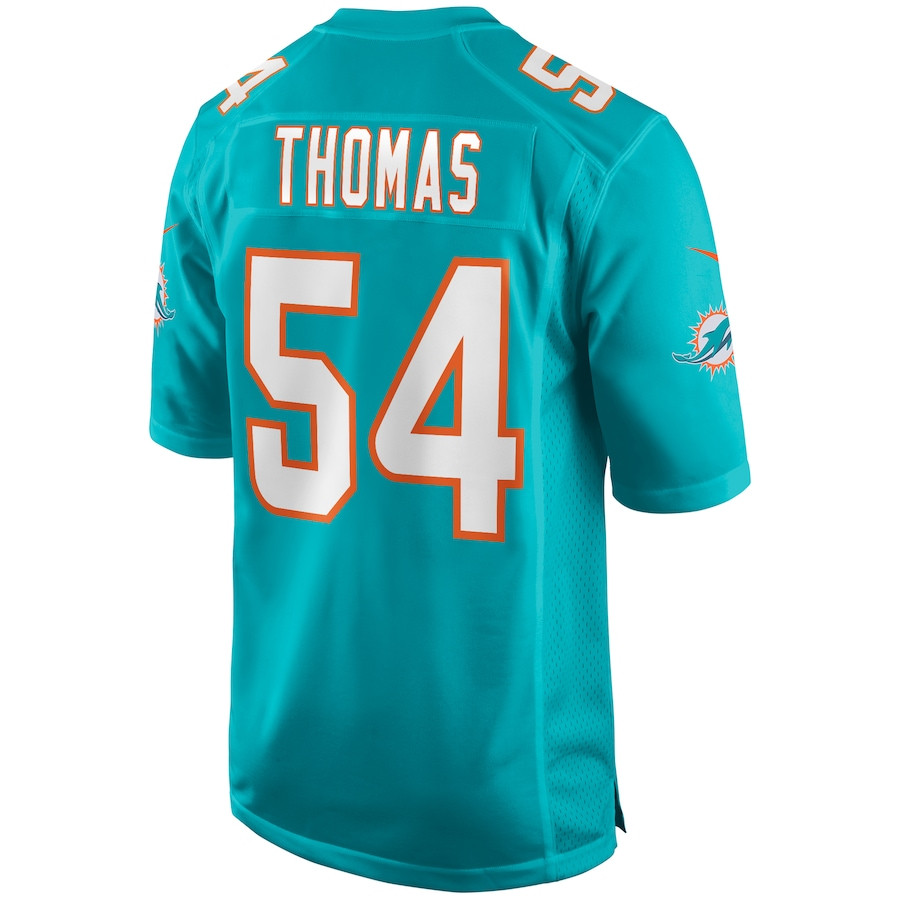 Zach Thomas 54 Miami Dolphins Men Game Retired Jersey - Aqua JS3509 nicesnker - Image 3