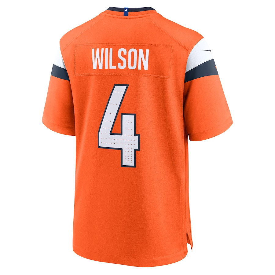 Zach Wilson 4 Denver Broncos Team Game Men Jersey - Orange JS2074 nicesnker - Image 3