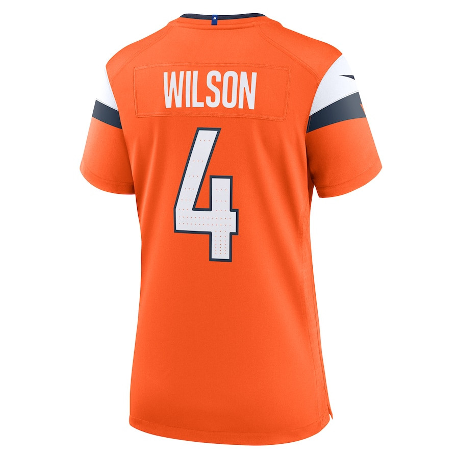 Zach Wilson 4 Denver Broncos Women's Team Game Jersey - Orange JS7212 nicesnker - Image 3