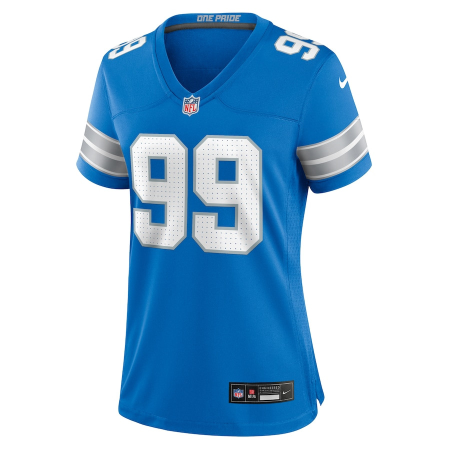 Alternative view of Za'Darius Smith 99 Detroit Lions Women's Team Game Jersey - Blue JS6957 nicesnker