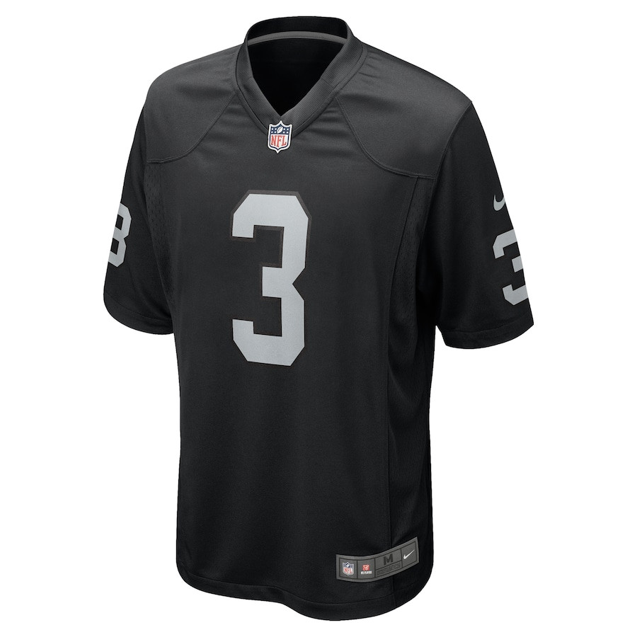 Alternative view of Zamir White 3 Las Vegas Raiders Team Game Men Jersey - Black JS5521 nicesnker