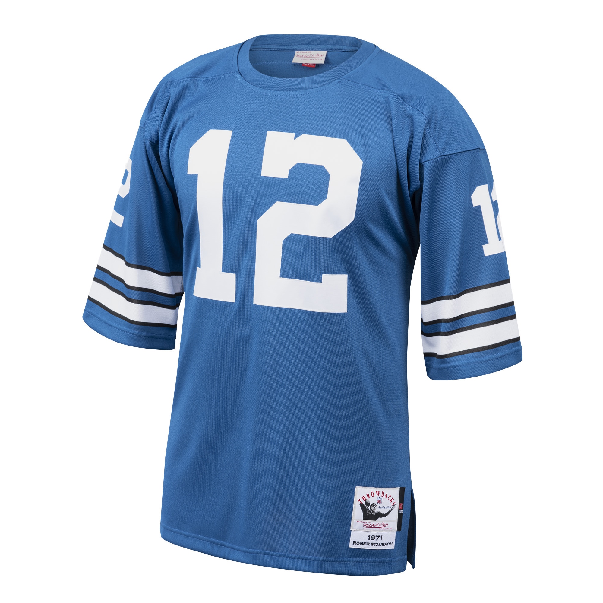 Alternative view of 1971 Roger Staubach Mitchell & Ness Dallas Cowboys Throwback Game Jersey - Men's