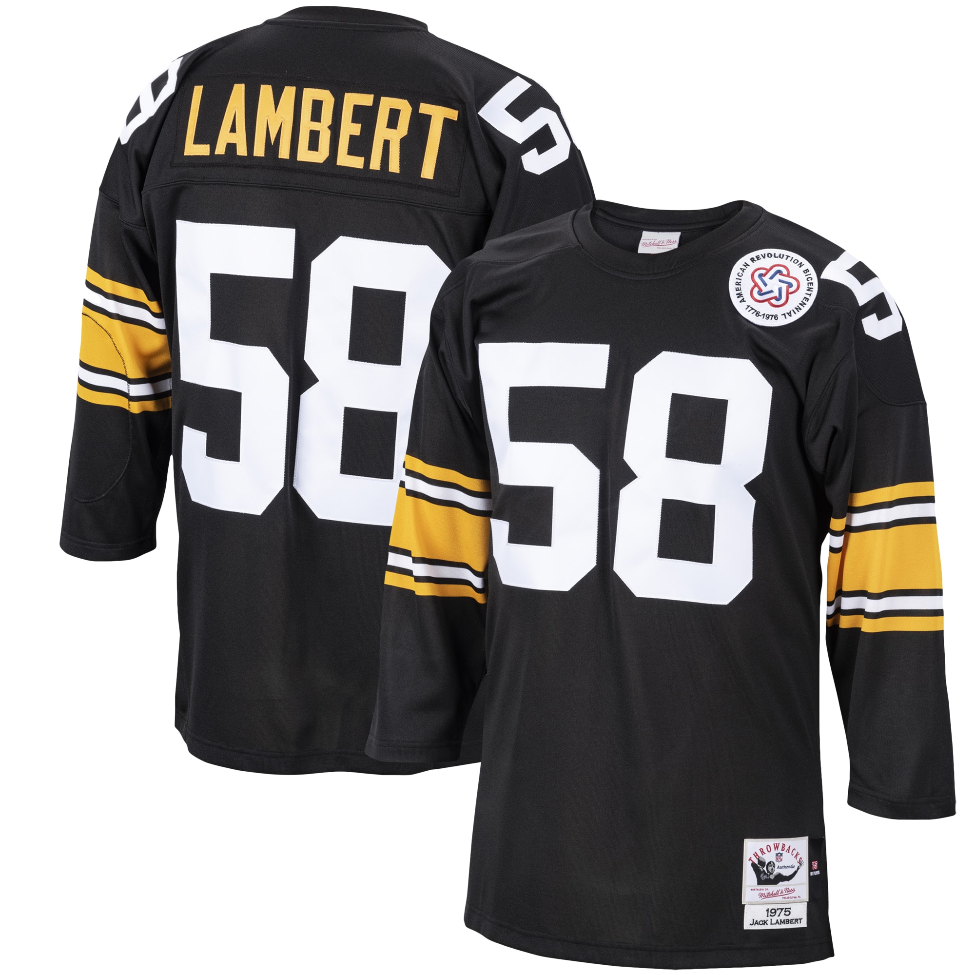 1975 Jack Lambert Mitchell & Ness Pittsburgh Steelers Throwback Game Jersey - Men's