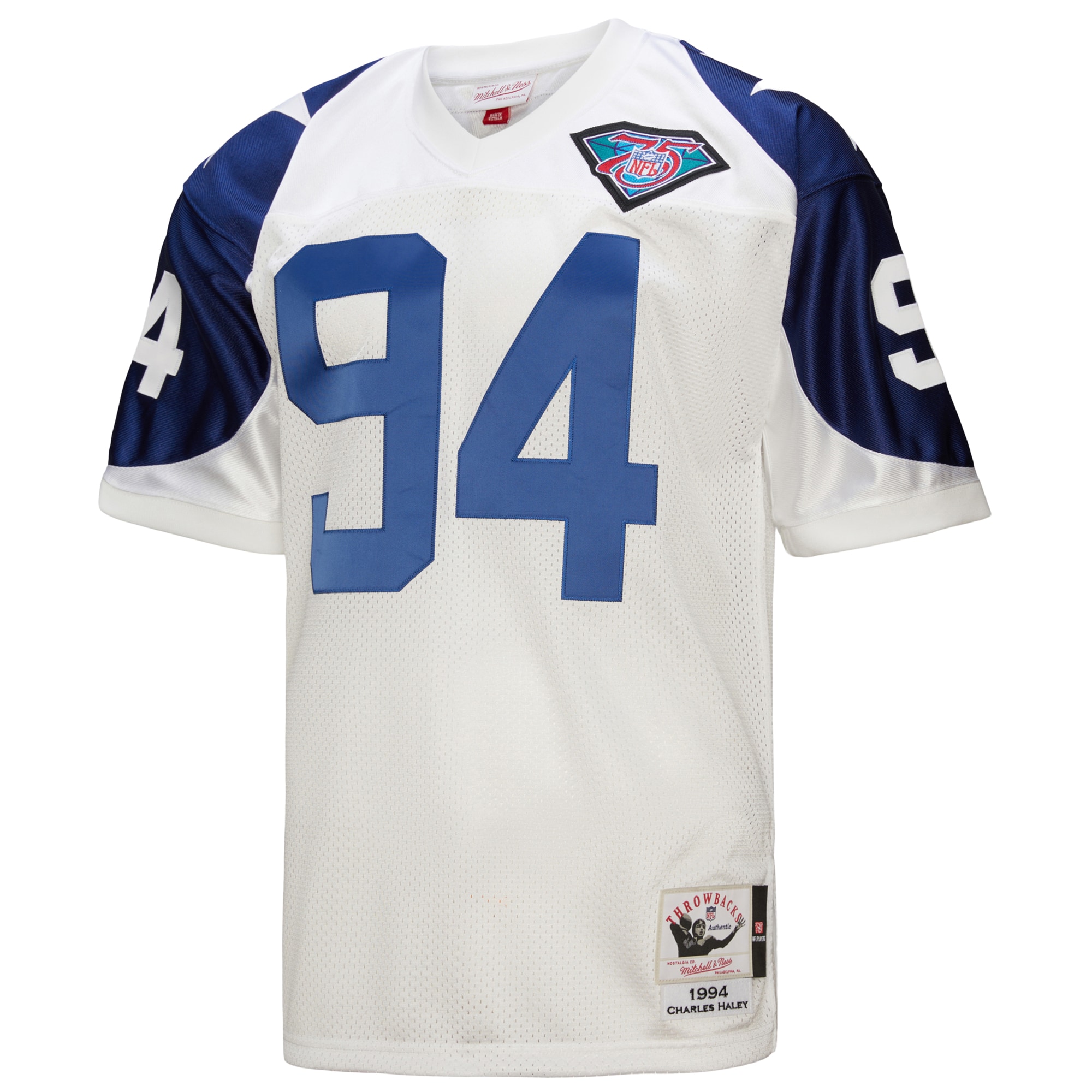 Alternative view of 1994 Charles Haley Mitchell & Ness Dallas Cowboys Throwback Game Jersey - Men's