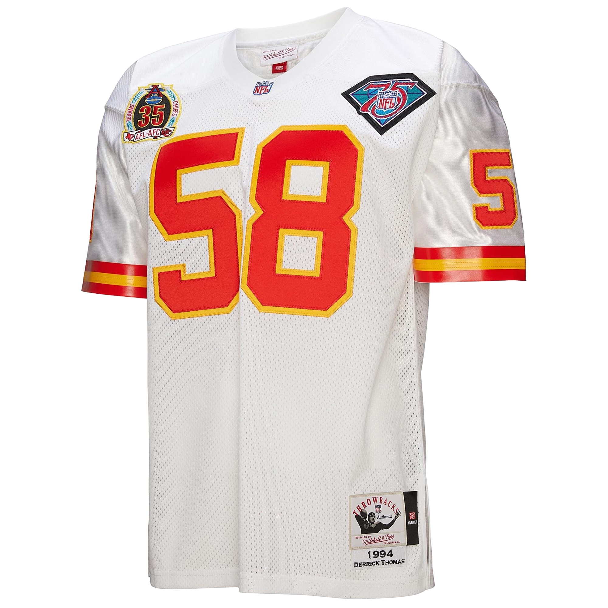 Alternative view of 1994 Derrick Thomas Mitchell & Ness Kansas City Chiefs Throwback Game Jersey - Men's