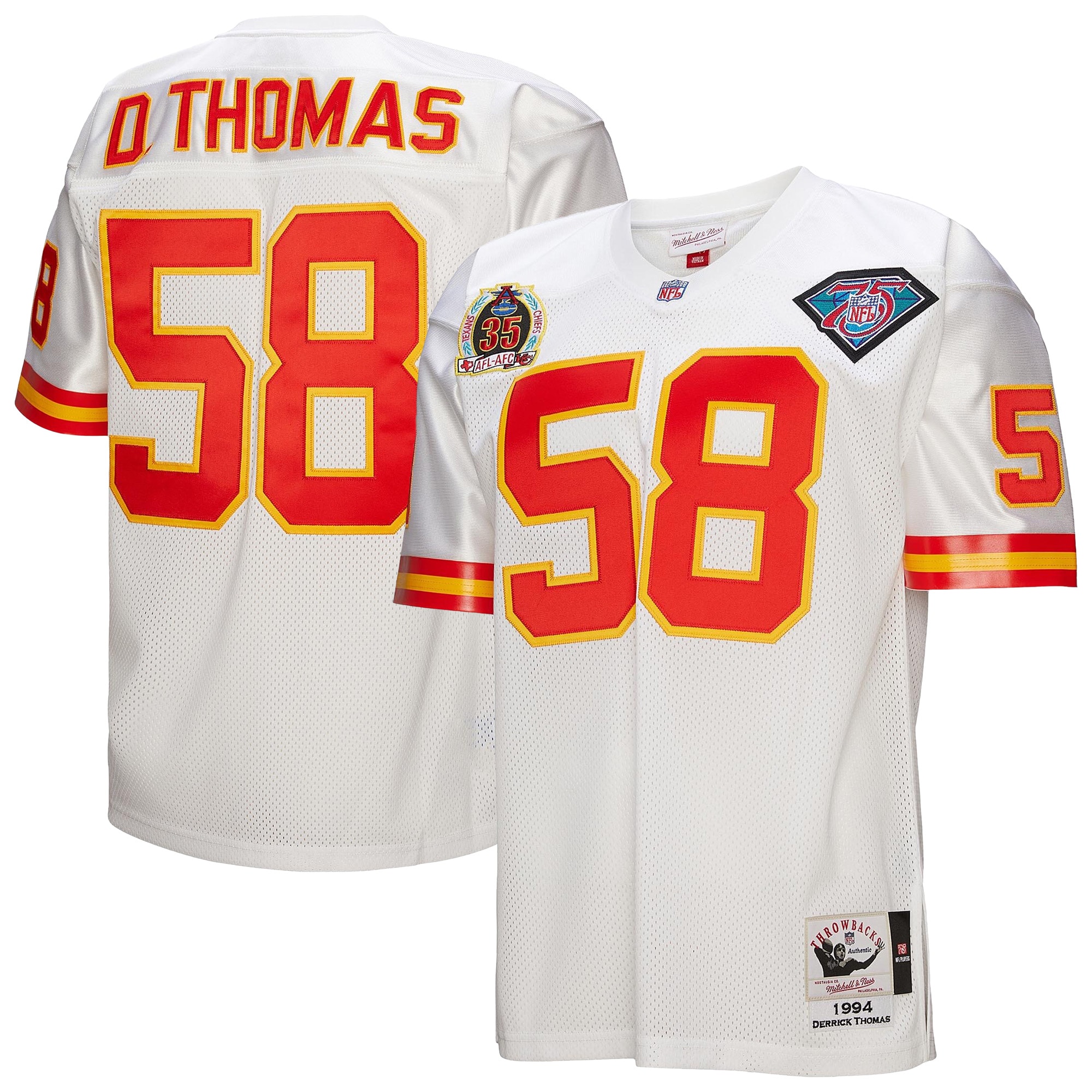 1994 Derrick Thomas Mitchell & Ness Kansas City Chiefs Throwback Game Jersey - Men's
