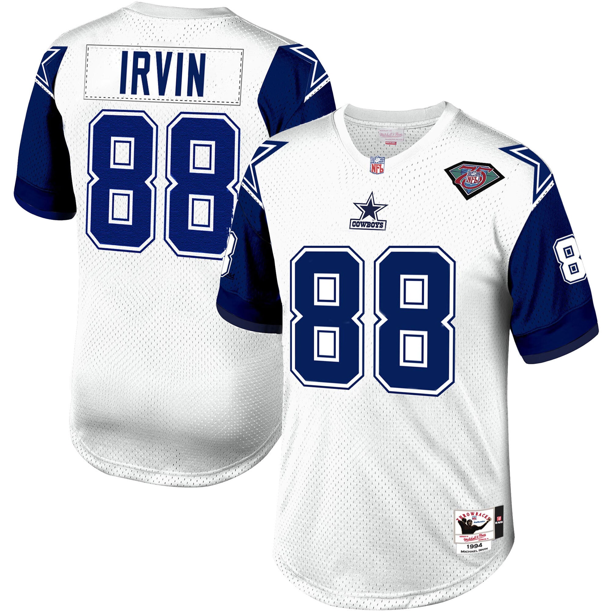 1994 Michael Irvin Mitchell & Ness Dallas Cowboys Throwback Game Jersey - Men's