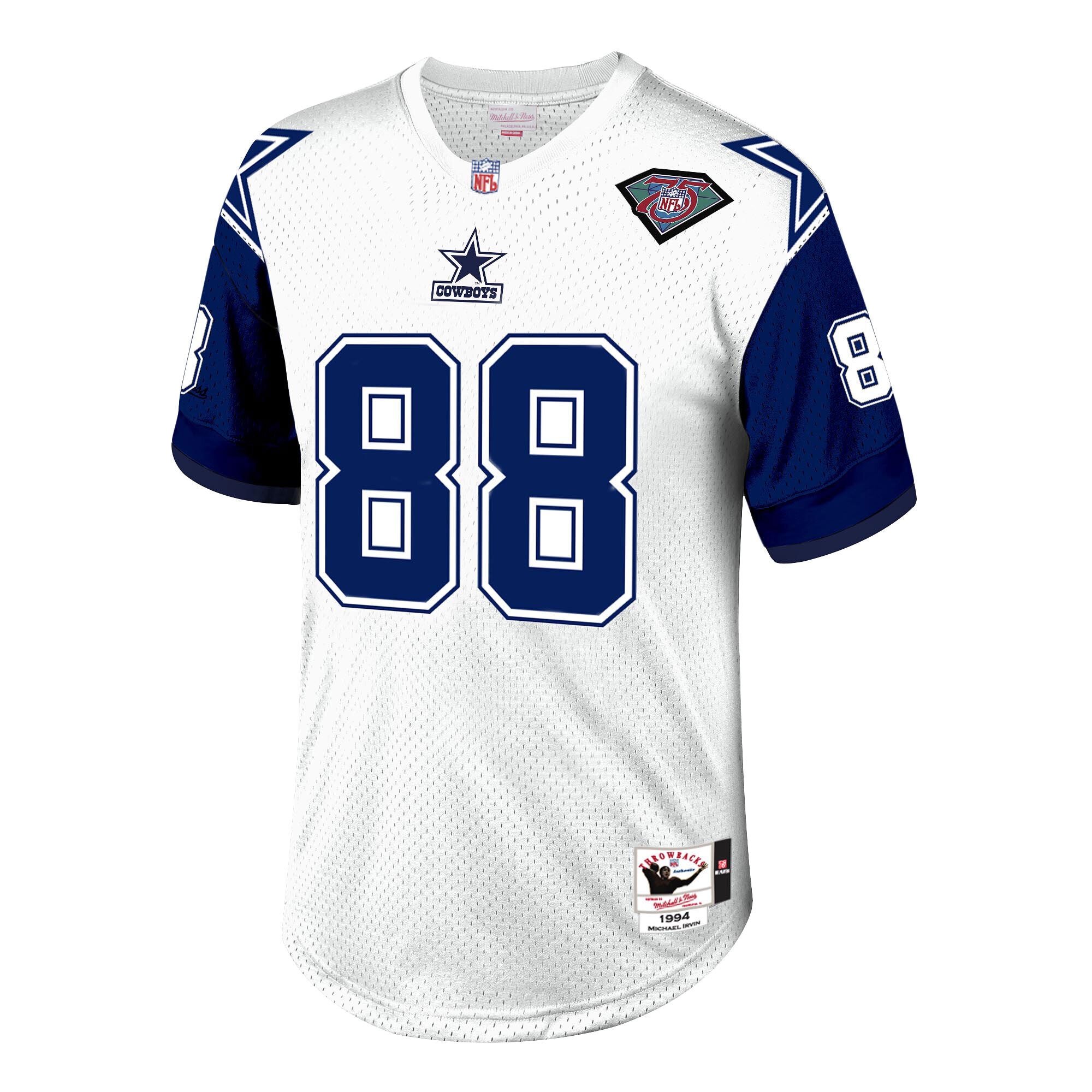 Alternative view of 1994 Michael Irvin Mitchell & Ness Dallas Cowboys Throwback Game Jersey - Men's