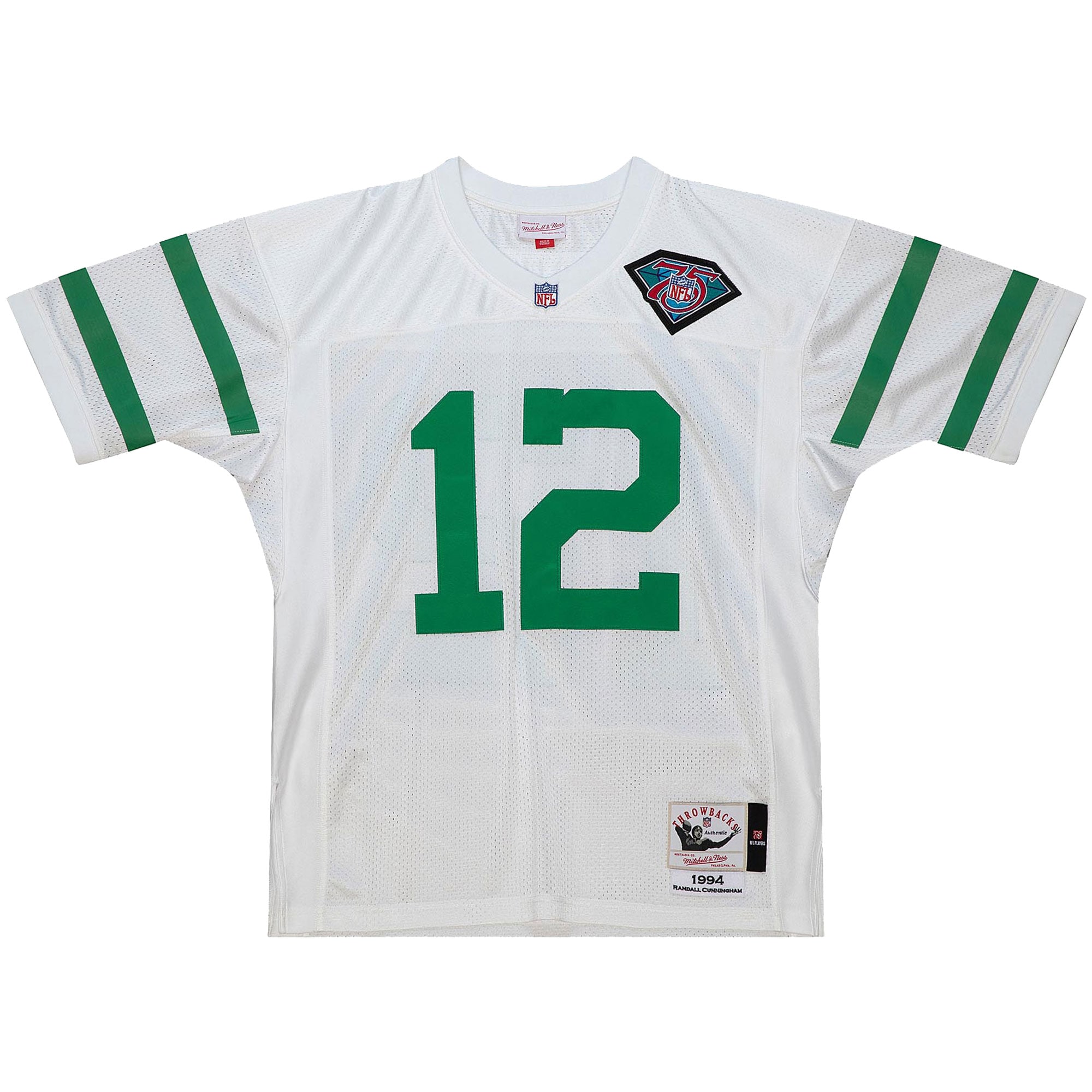 Alternative view of 1994 Randall Cunningham Mitchell & Ness Philadelphia Eagles Throwback Game Jersey - Men's
