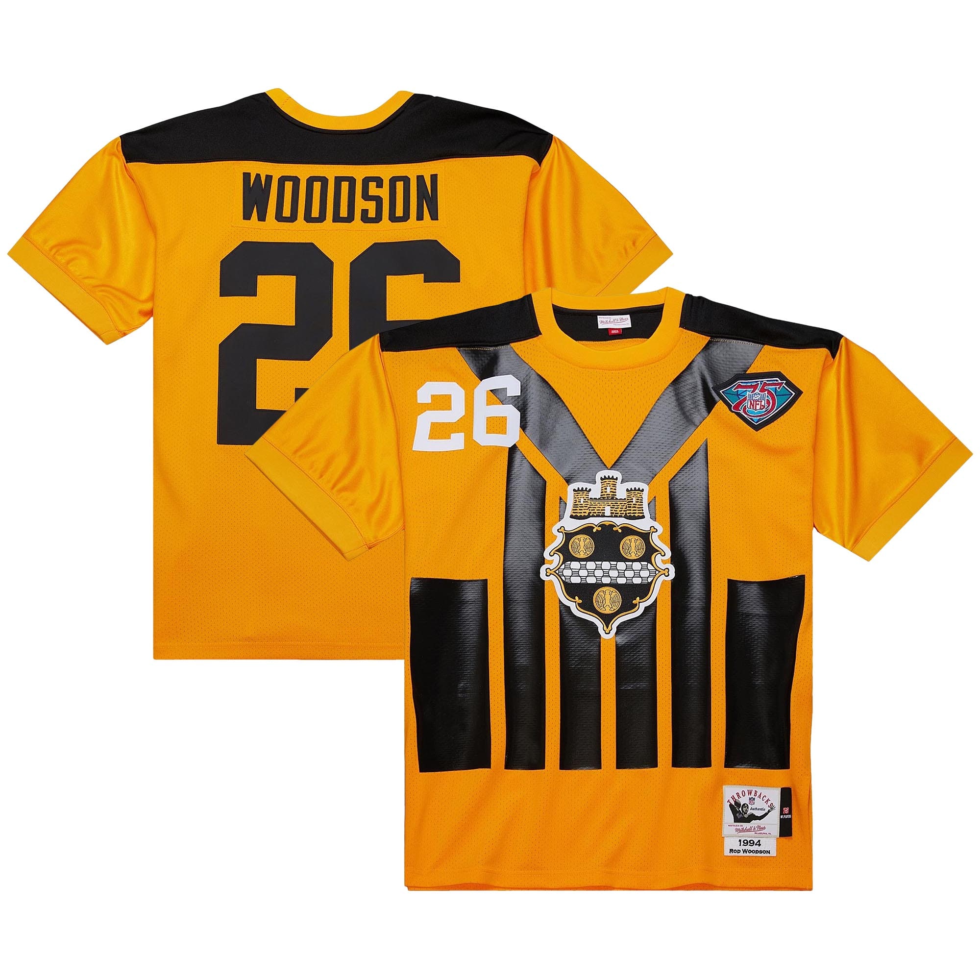 1994 Rod Woodson Mitchell & Ness Pittsburgh Steelers Throwback Game Jersey - Men's